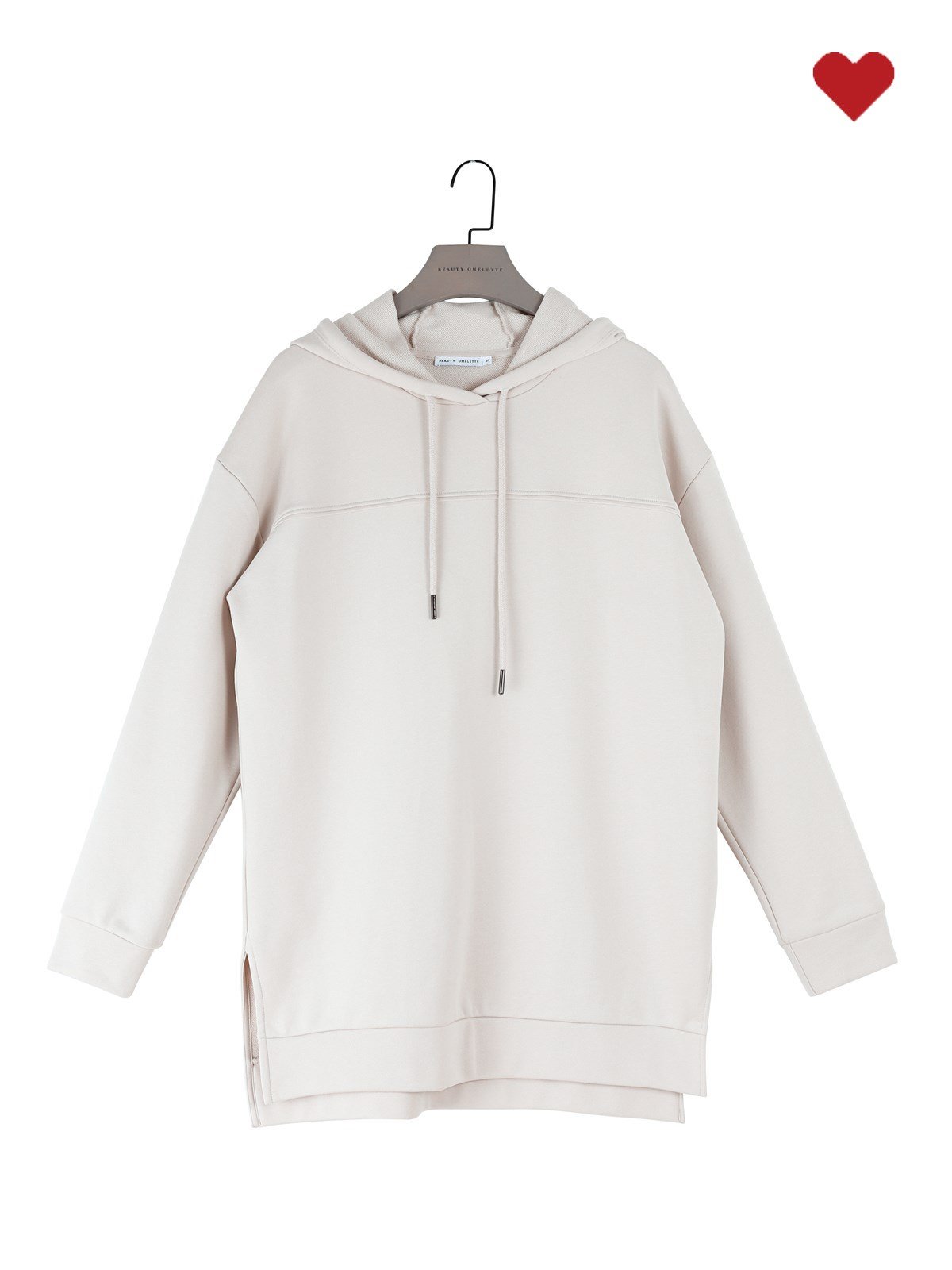Nude Kapüşonlu Bol Sweatshirt