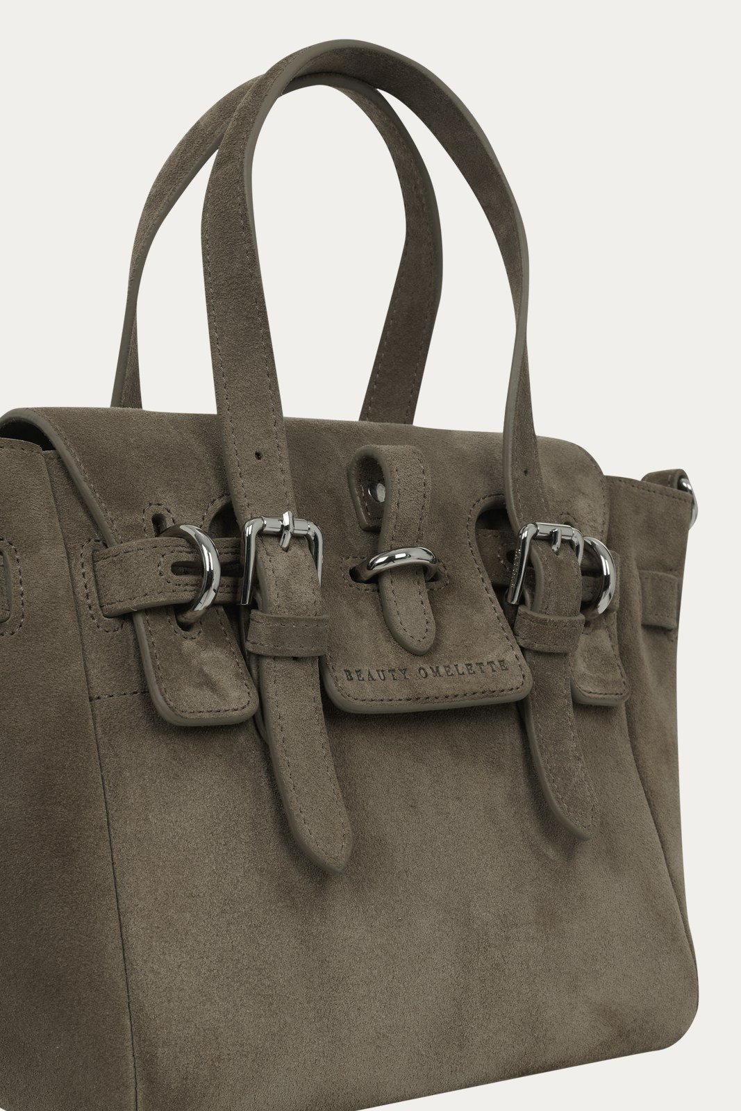 Olive Gabrielle Süet Mini Bag Silver