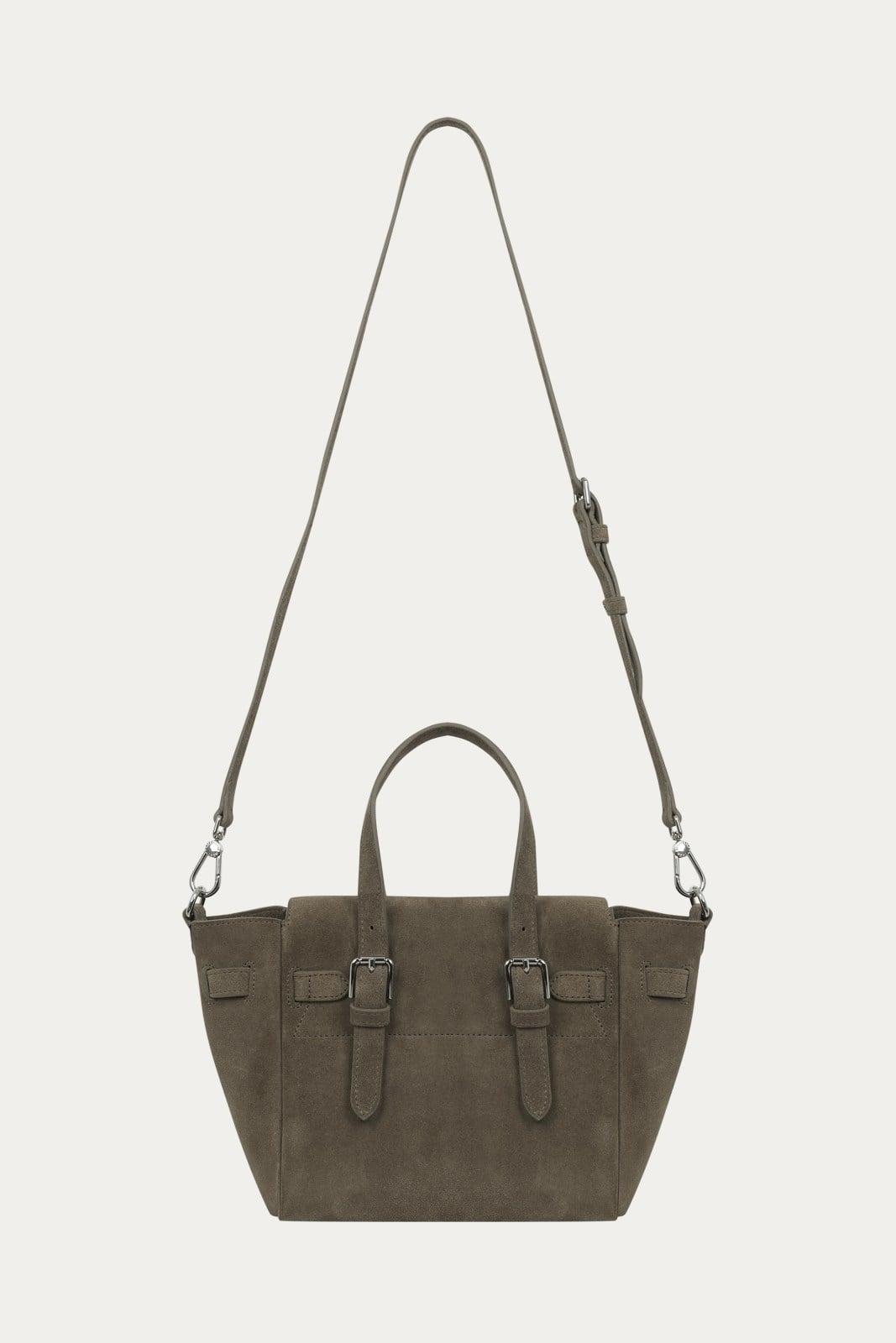 Olive Gabrielle Süet Mini Bag Silver