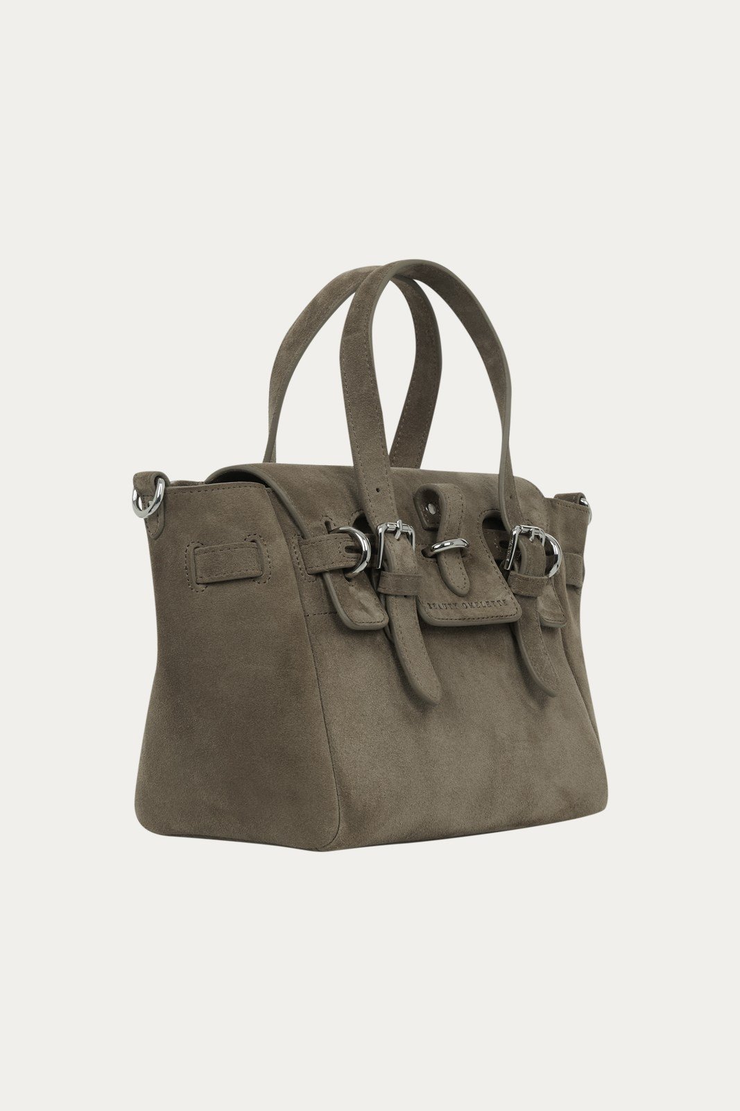 Olive Gabrielle Süet Mini Bag Silver