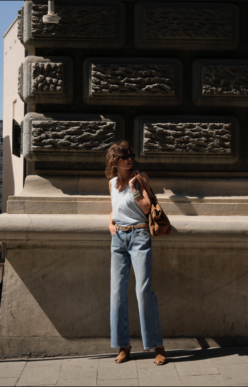 Orta Mavi Full Length Straight Fit Jean