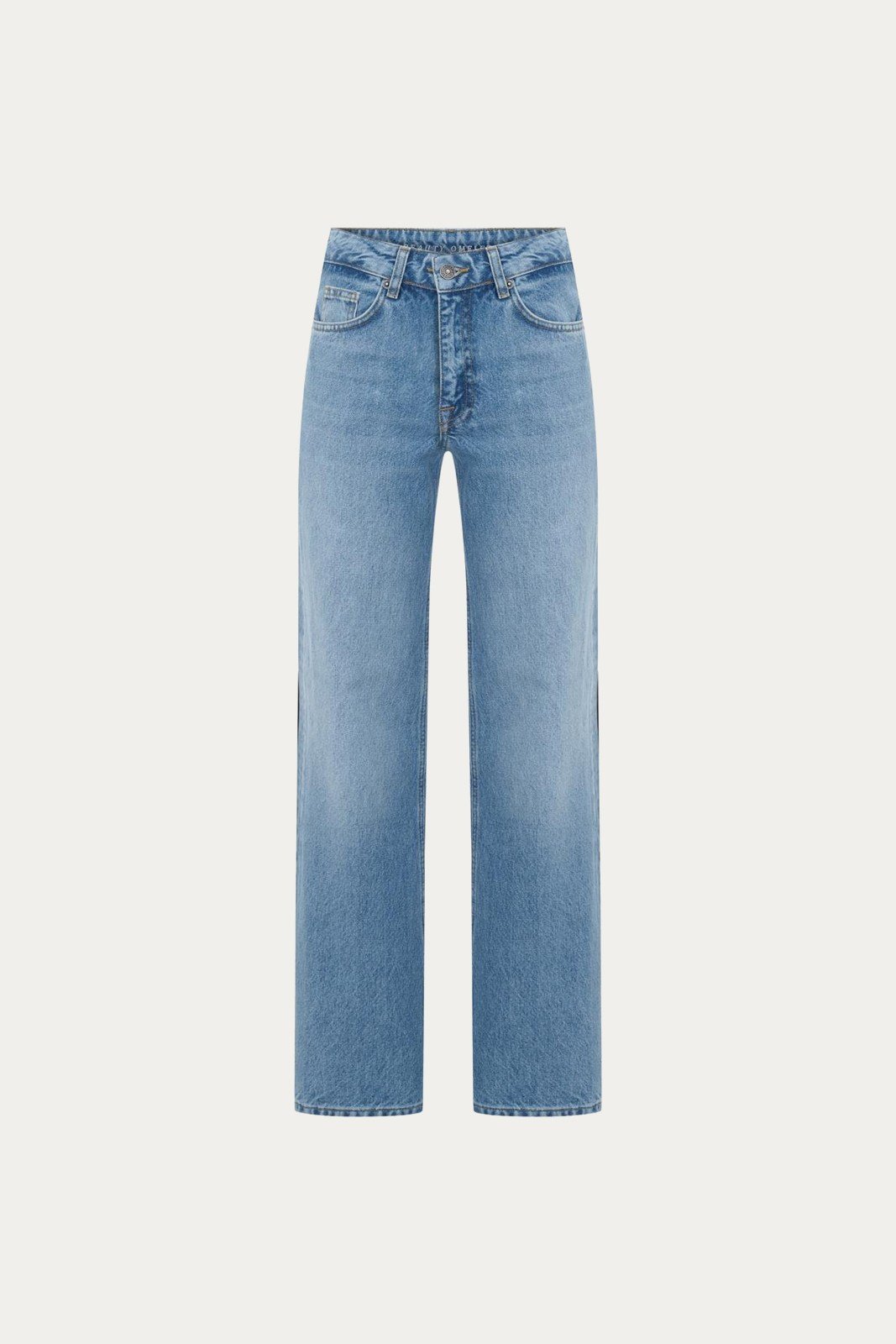 Orta Mavi Full Length Straight Fit Jean