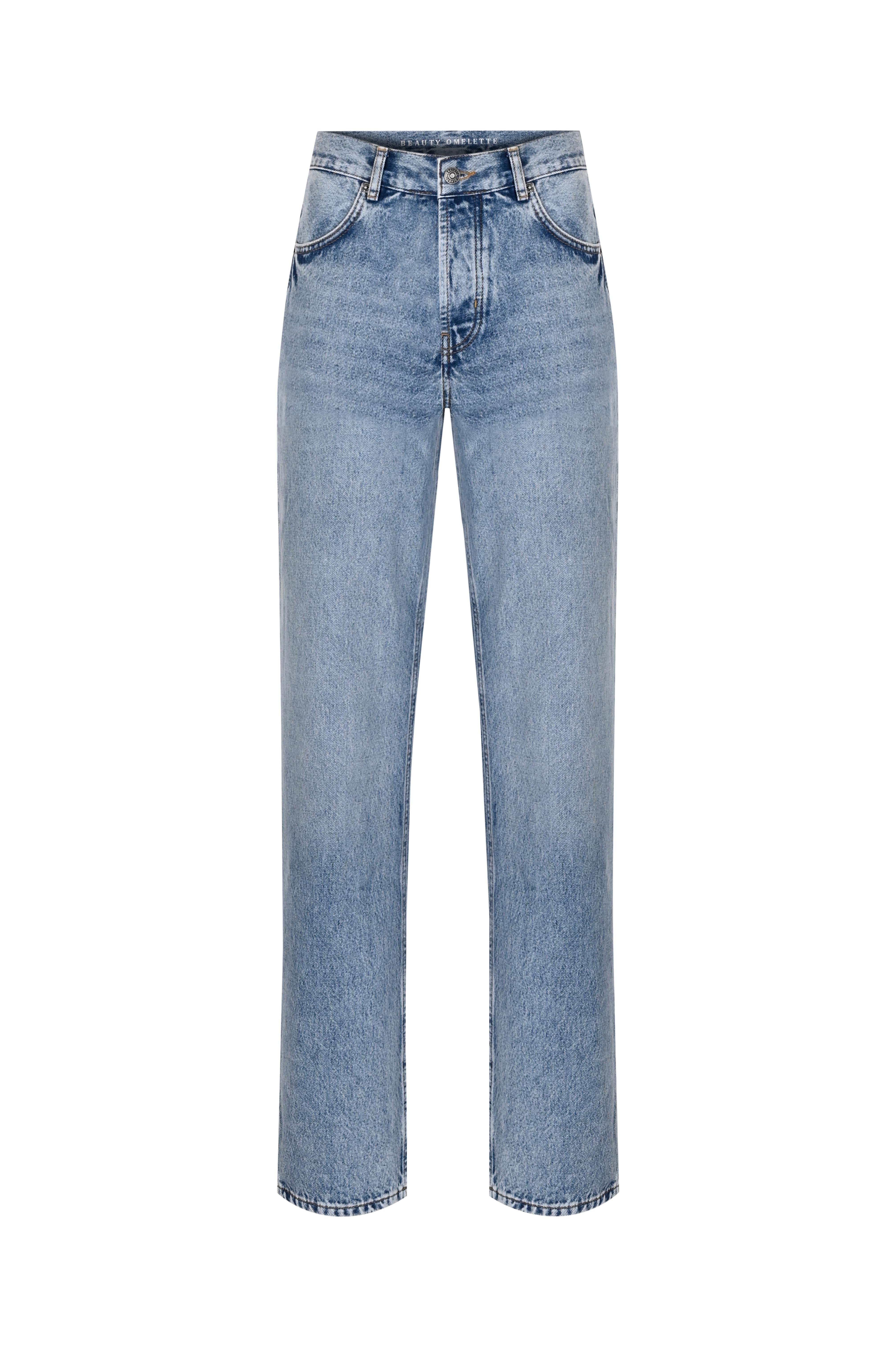 Orta Mavi Kate Loose Straight Fit Jean