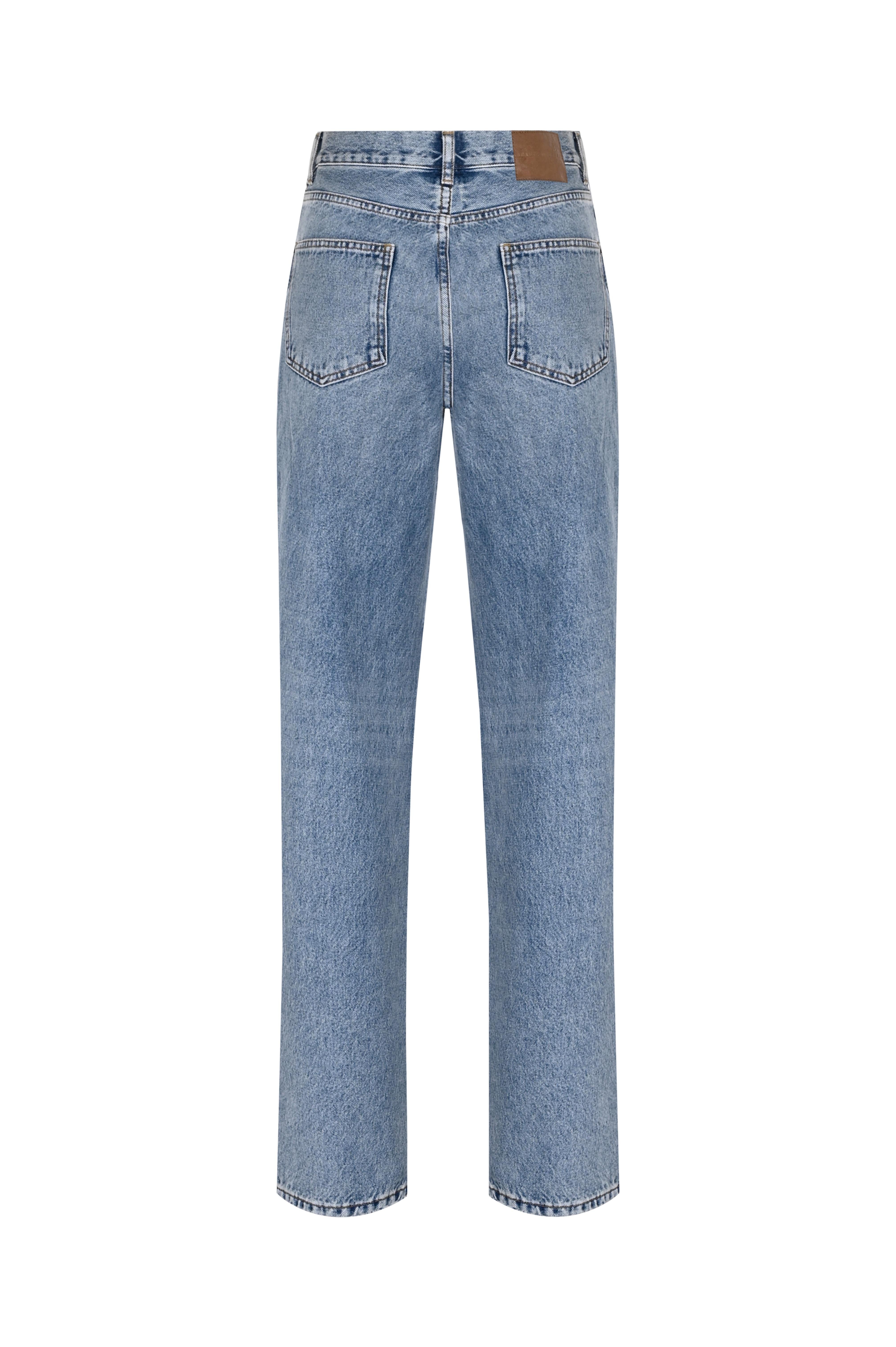 Orta Mavi Kate Loose Straight Fit Jean