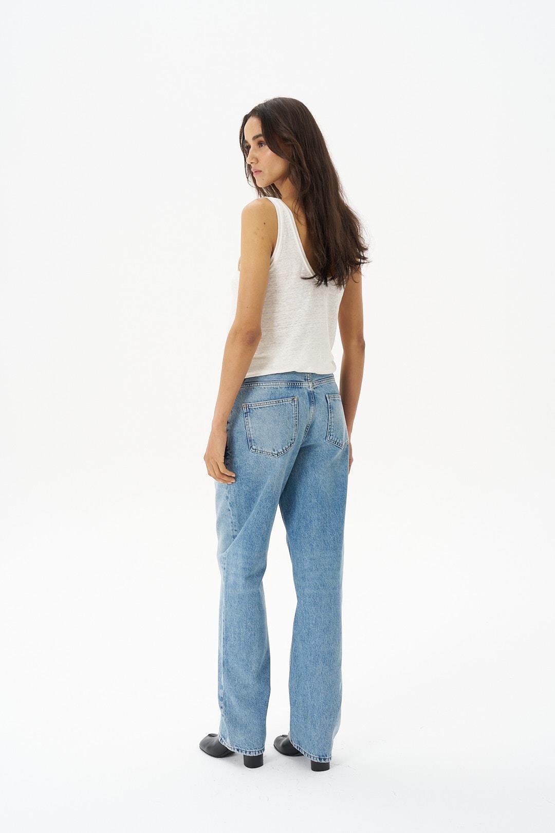 Orta Mavi Kate Loose Straight Fit Jean