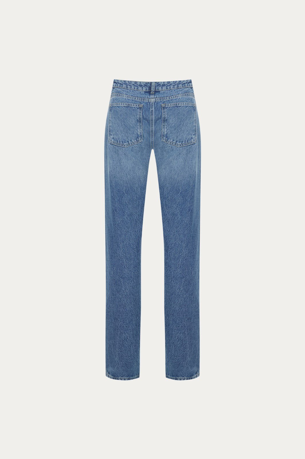 Orta Mavi Low Waist Straight Fit Jean