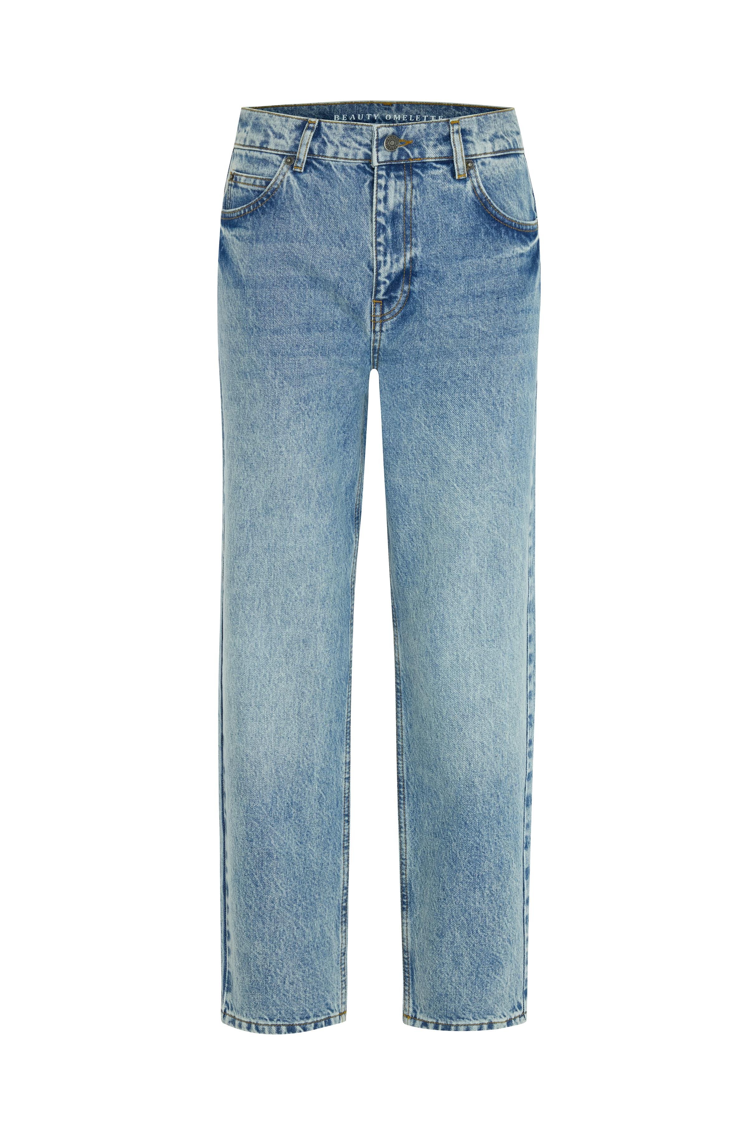 Orta Mavi Vintage High Waist Jean