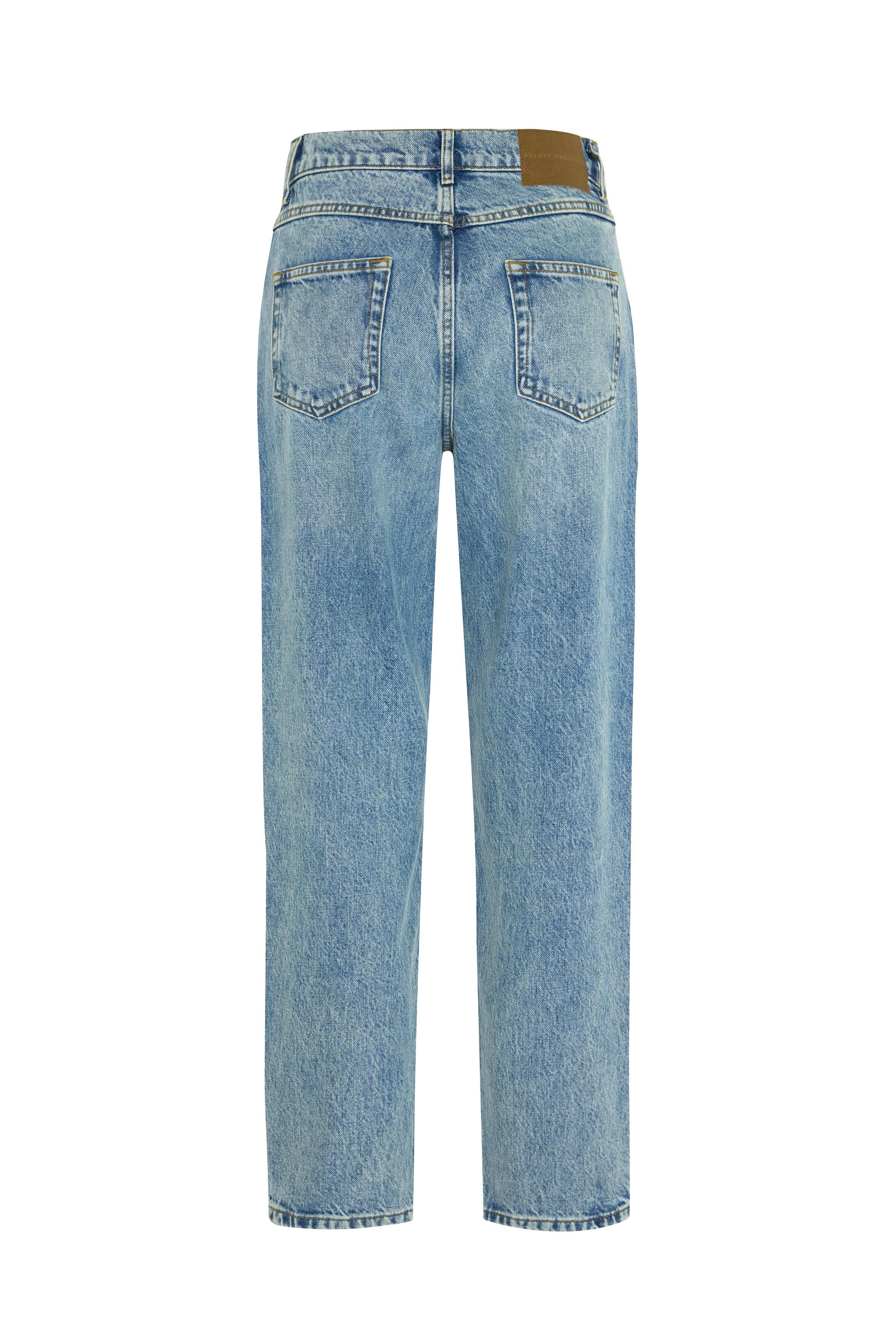 Orta Mavi Vintage High Waist Jean