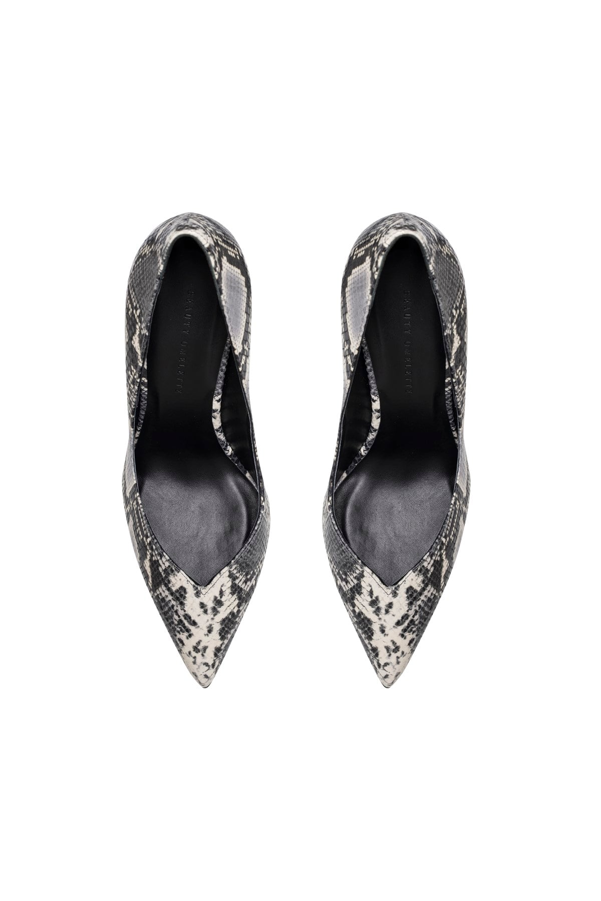 Piton Baskılı Carrie V Dekolteli Stiletto