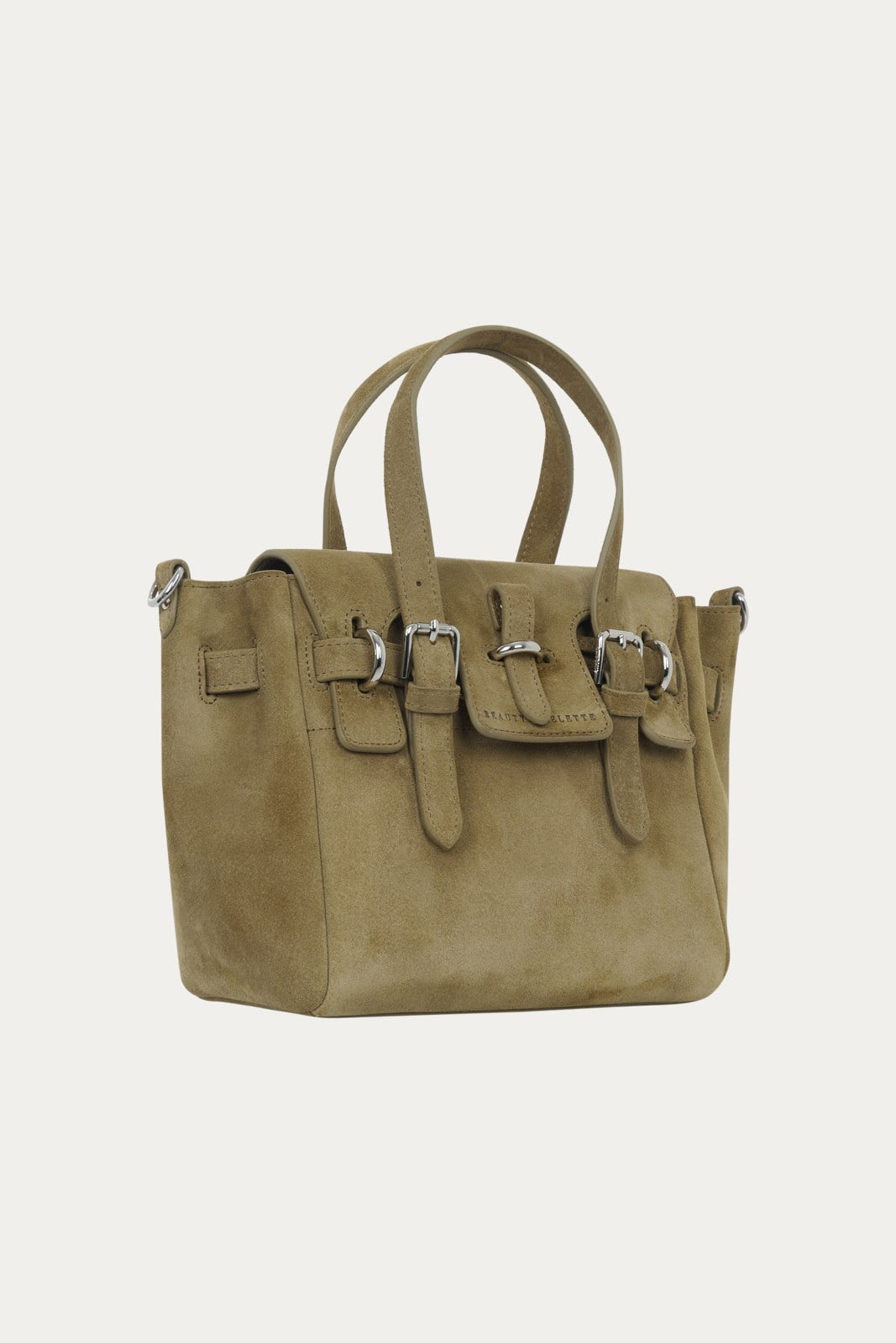 Safran Gabrielle Süet Mini Bag Silver