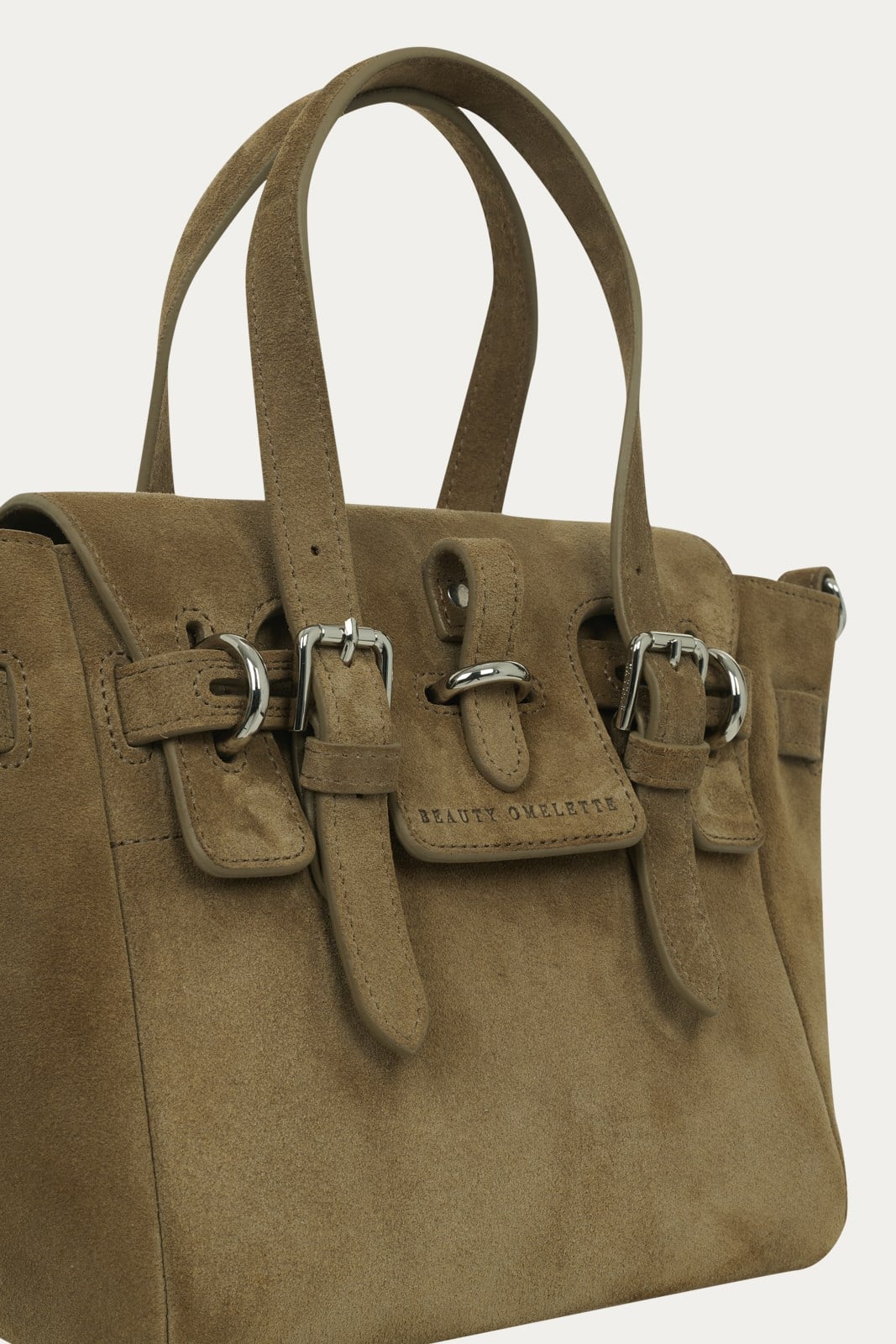 Safran Gabrielle Süet Mini Bag Silver