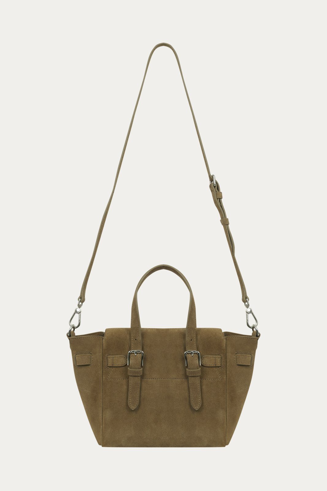 Safran Gabrielle Süet Mini Bag Silver