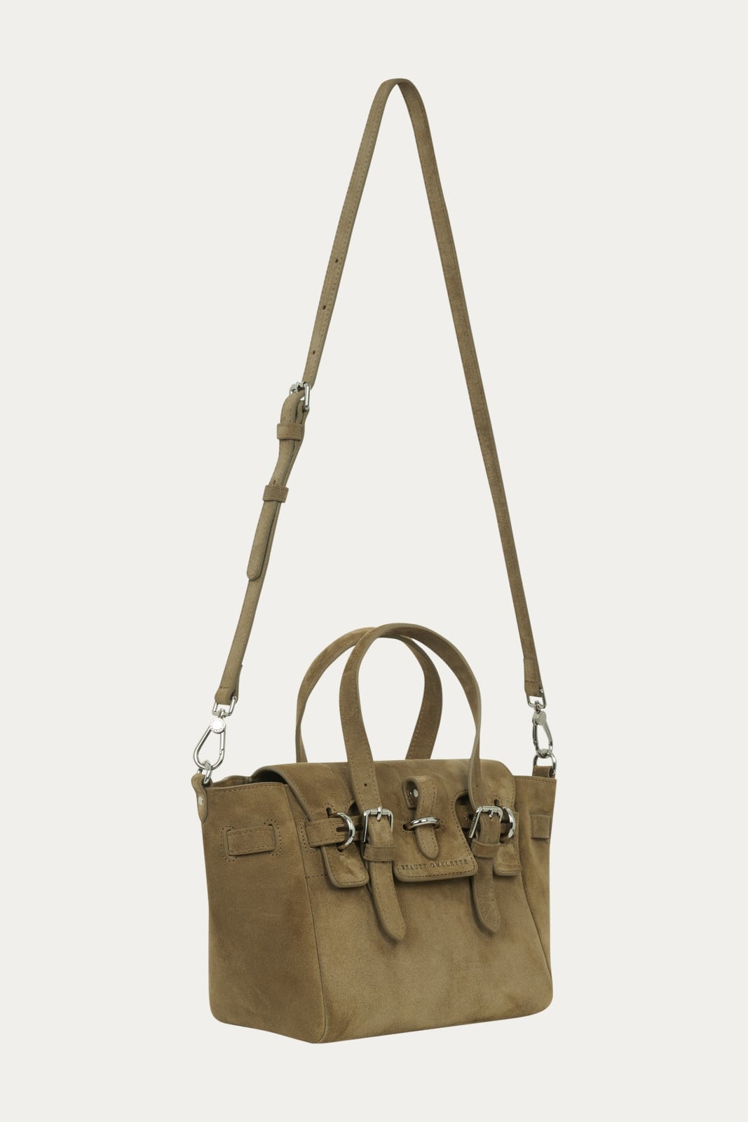 Safran Gabrielle Süet Mini Bag Silver