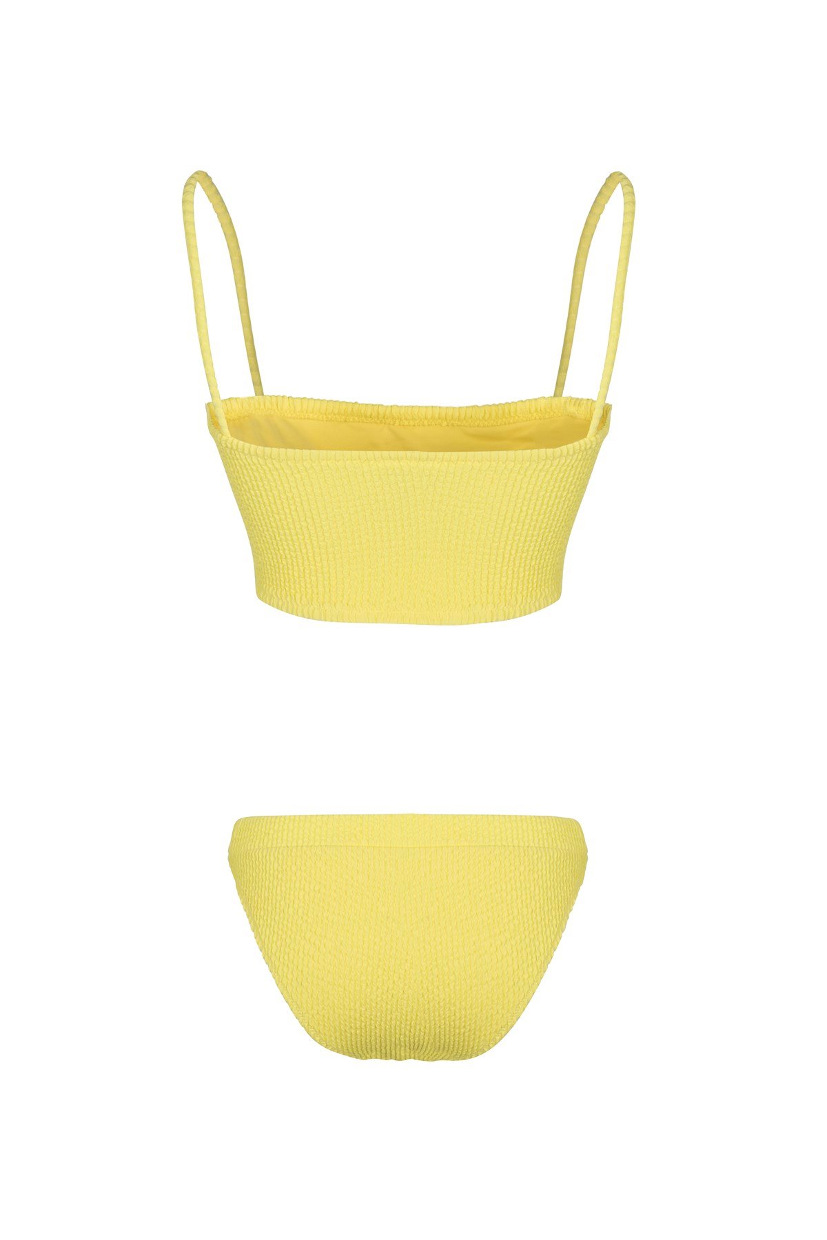 Sarı Bandeau Bürümcük Bikini