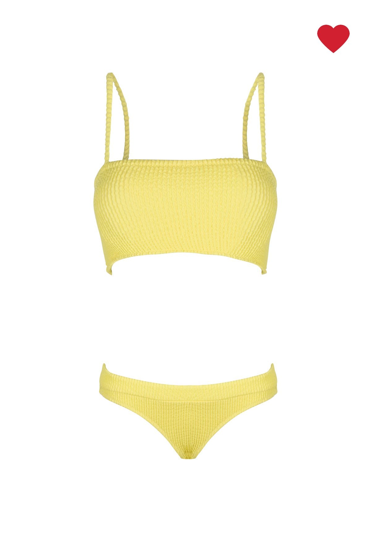Sarı Bandeau Bürümcük Bikini