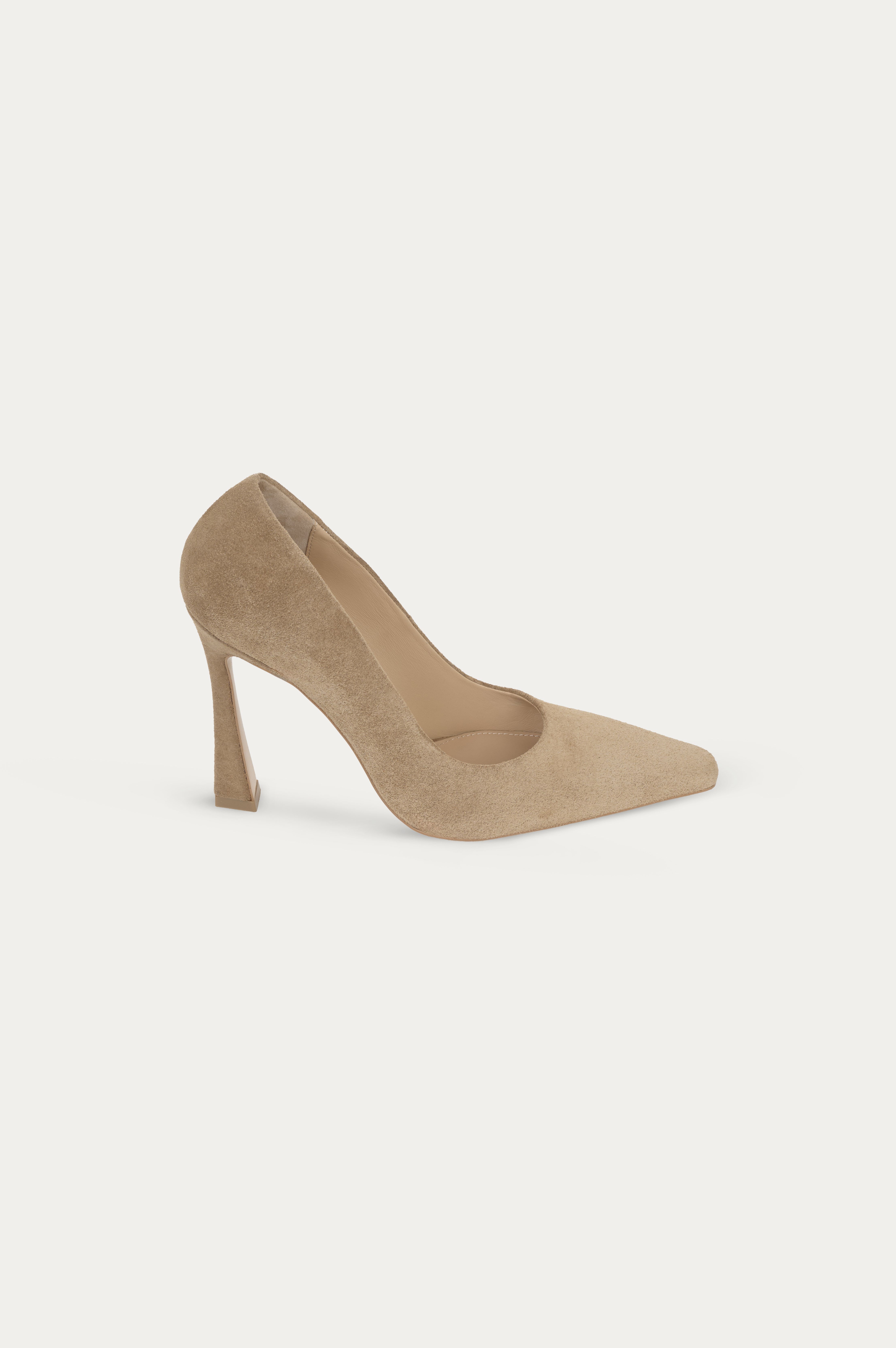 Sigaro Küt Burun Süet Stiletto