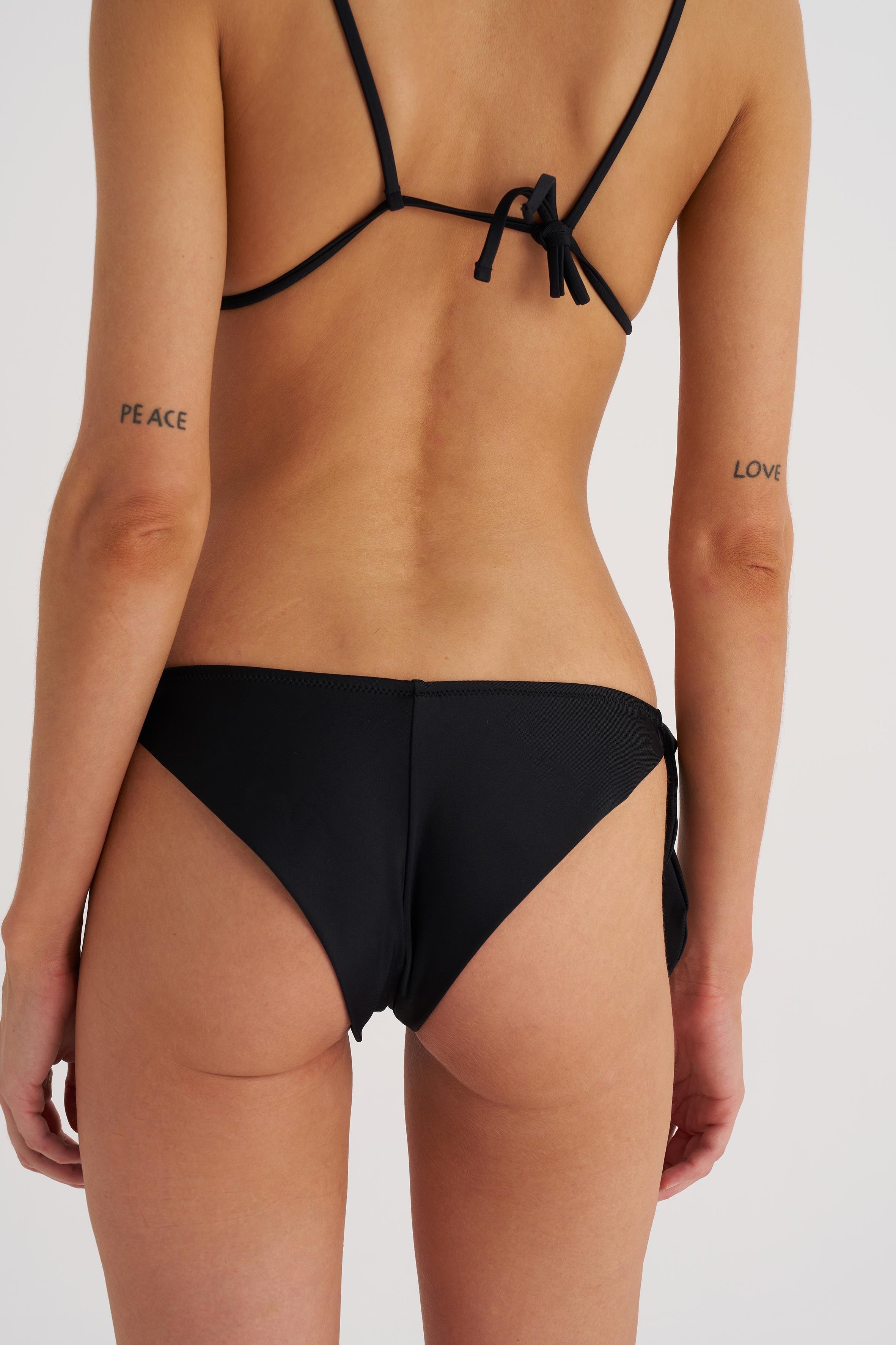 Siyah Bağlamalı Brazilian Bikini Altı