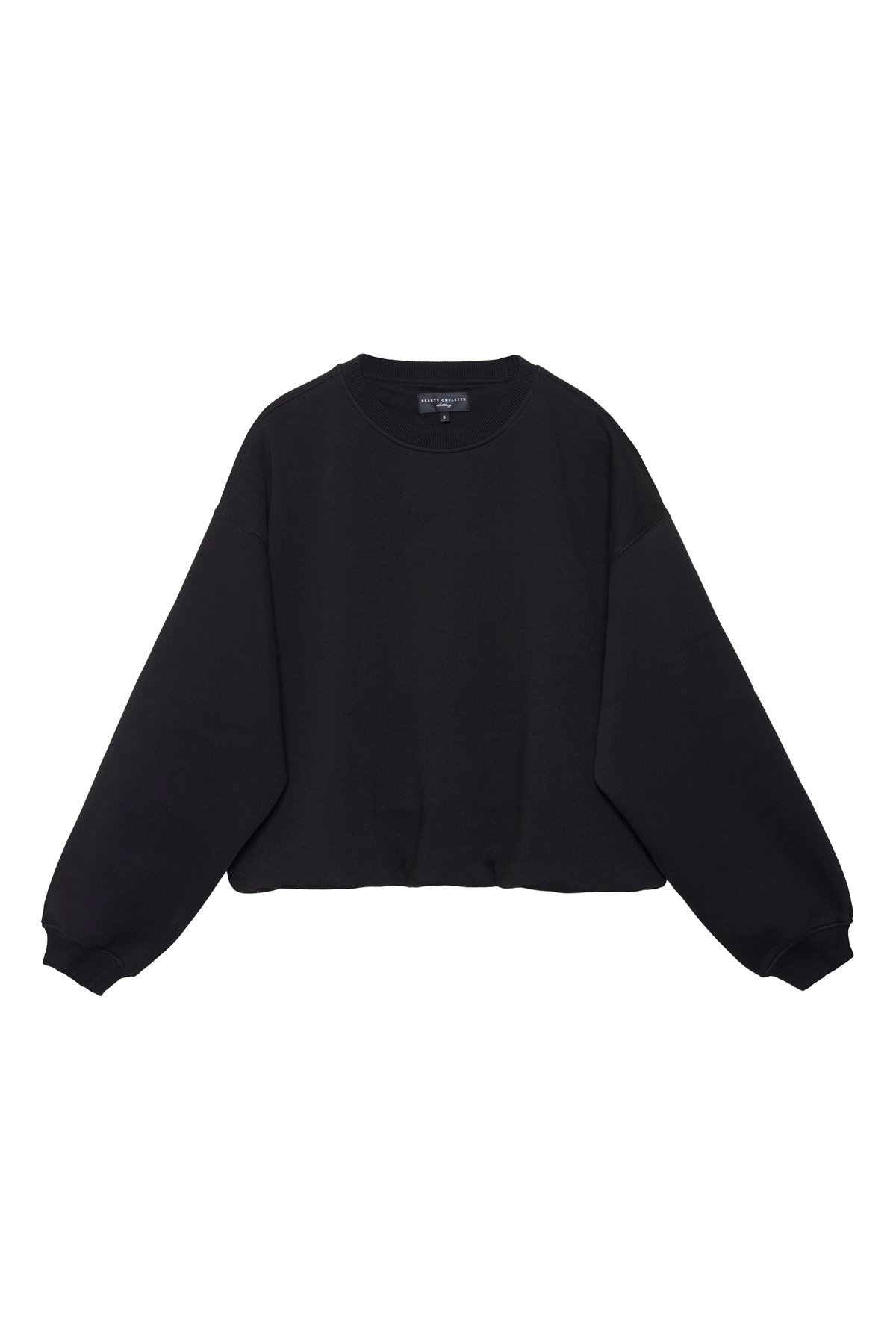 Siyah Balon Çift Kat Sweatshirt