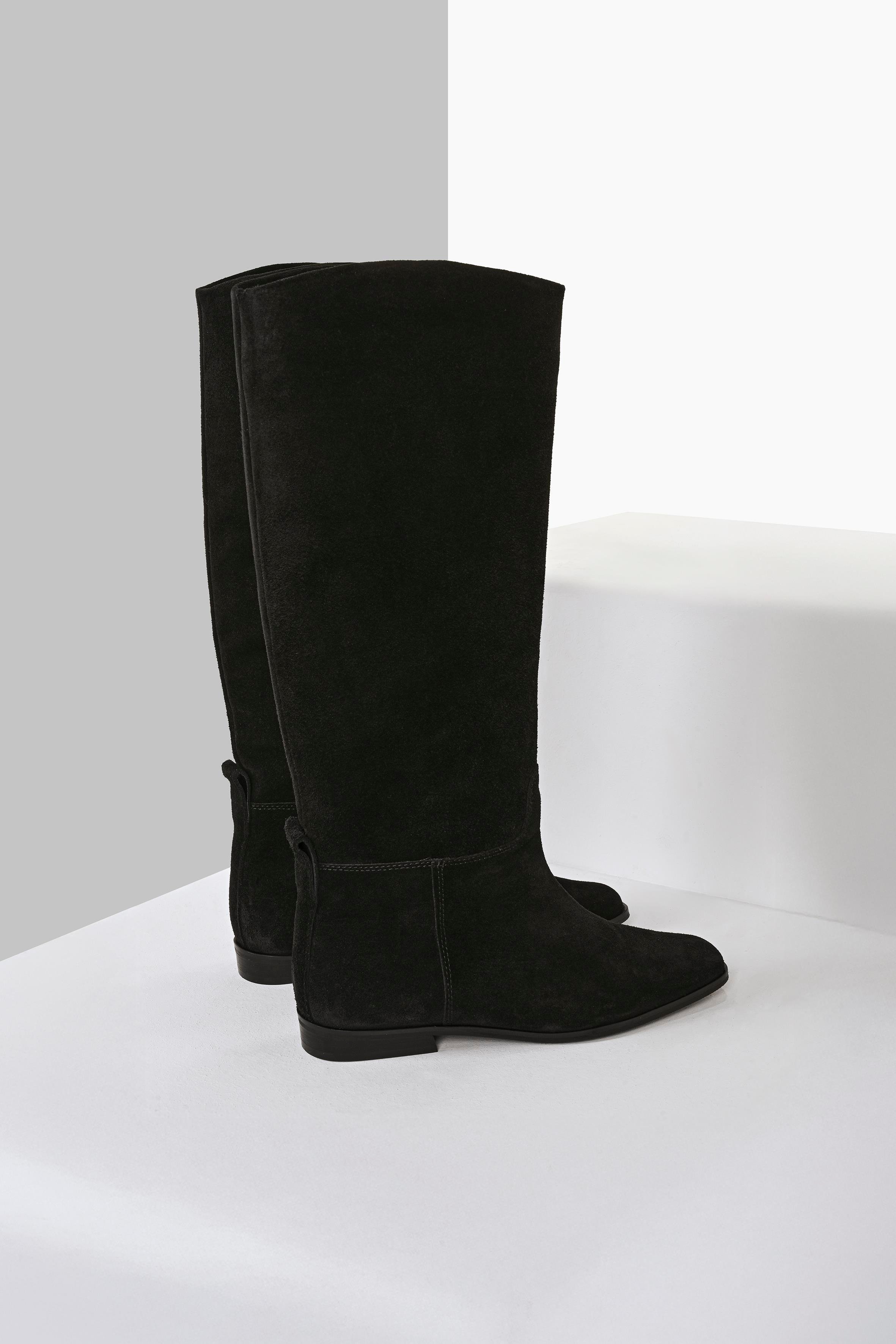 Siyah Binici Süet Çizme