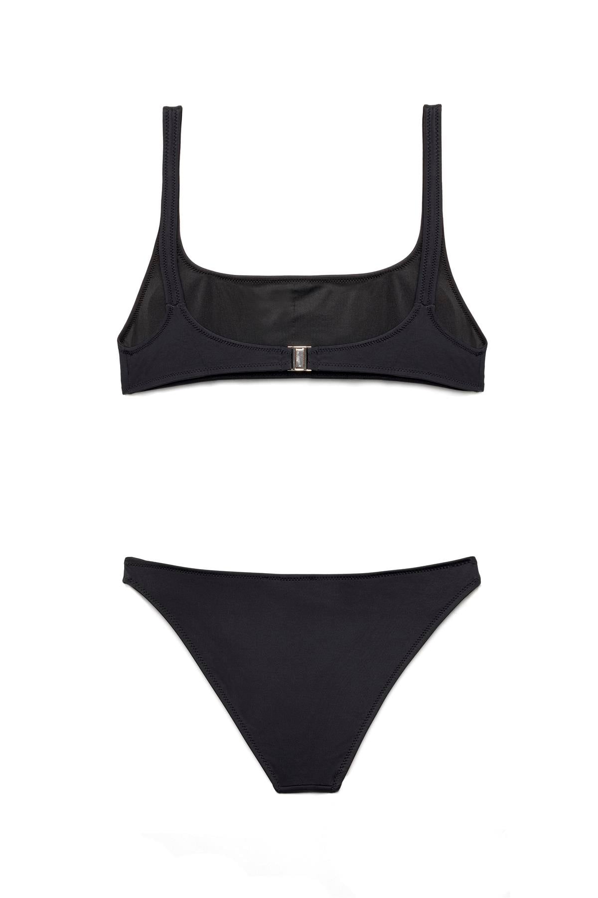 Siyah Bodrum Kare Yaka Bikini