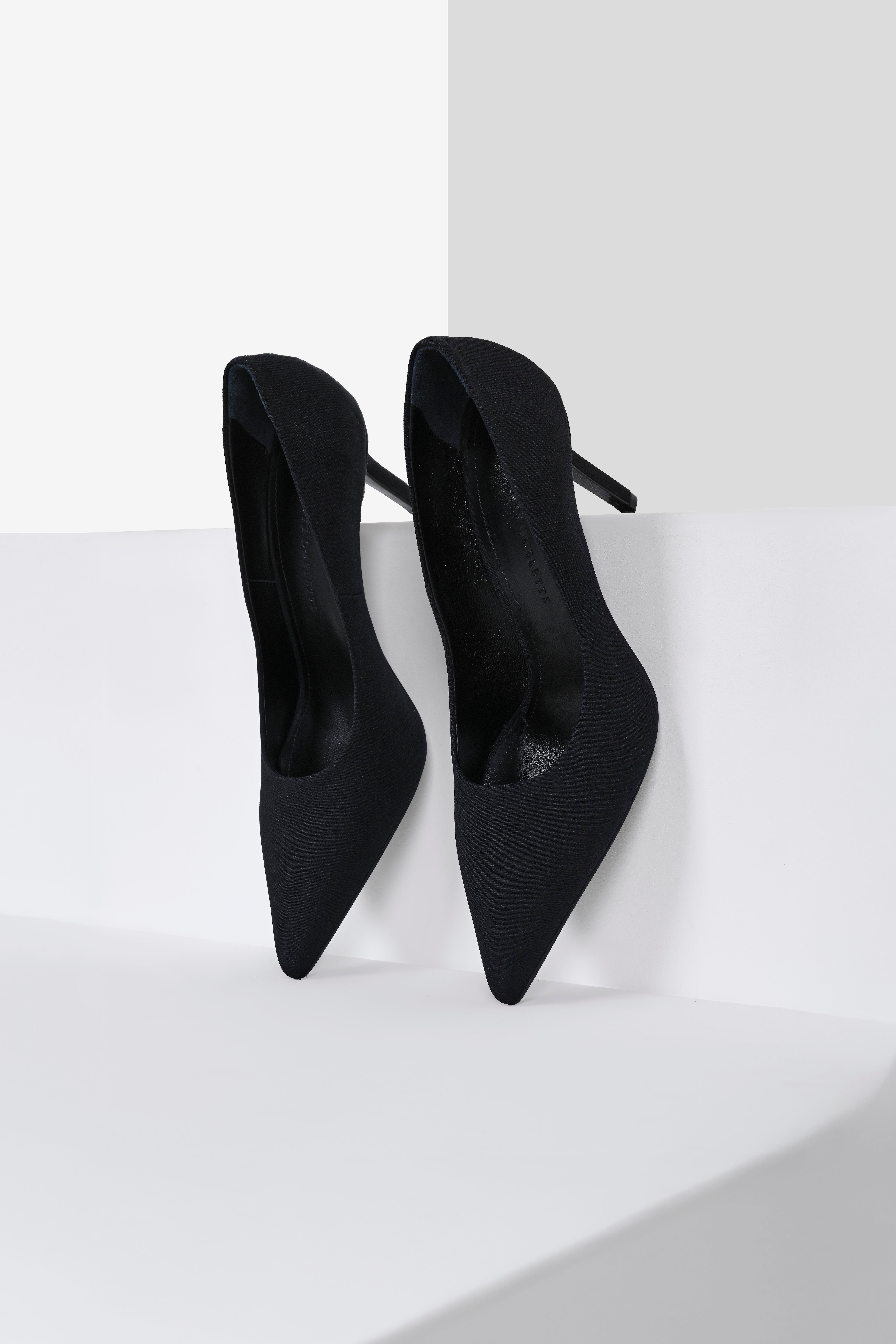 Siyah Carrie Kısa Topuklu Scuba Stiletto