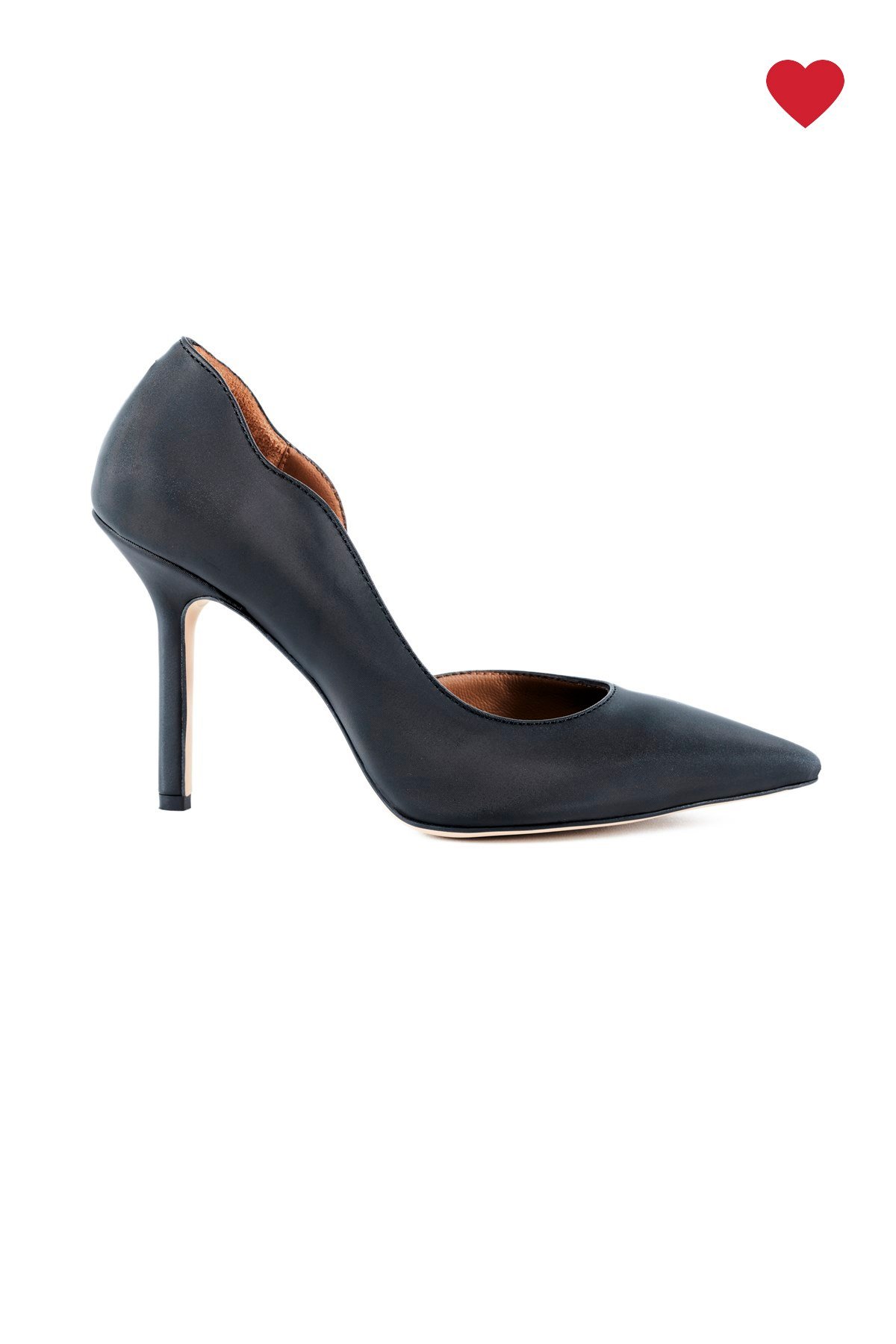 Siyah Carrie Saten Stiletto