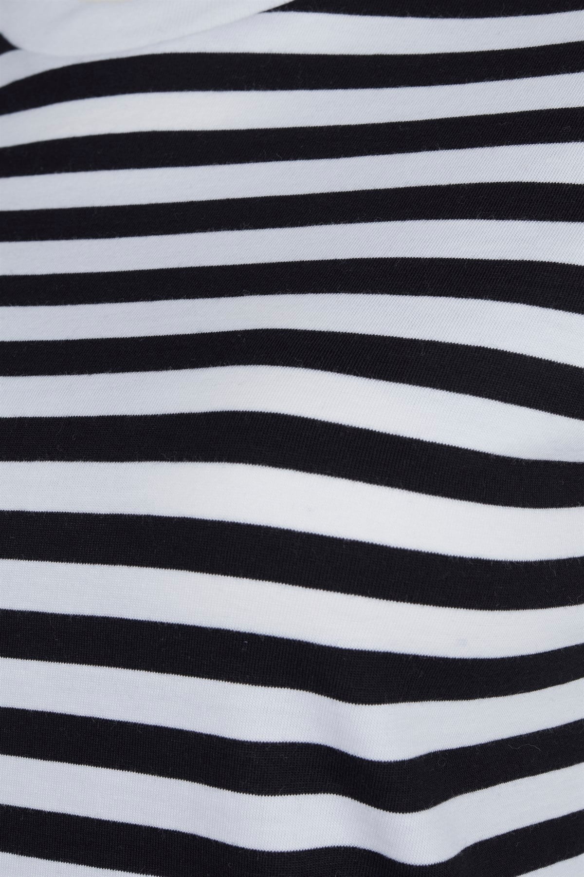 Siyah Çizgili Kısa Kol Modal Tshirt