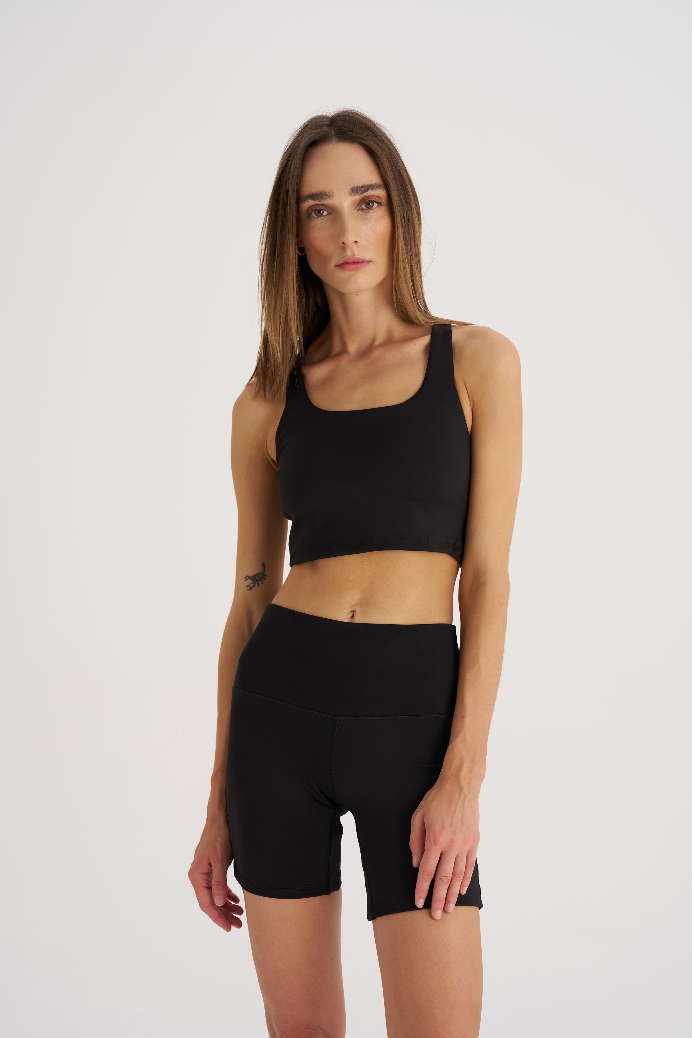 Siyah Comfort Halter Spor Bra