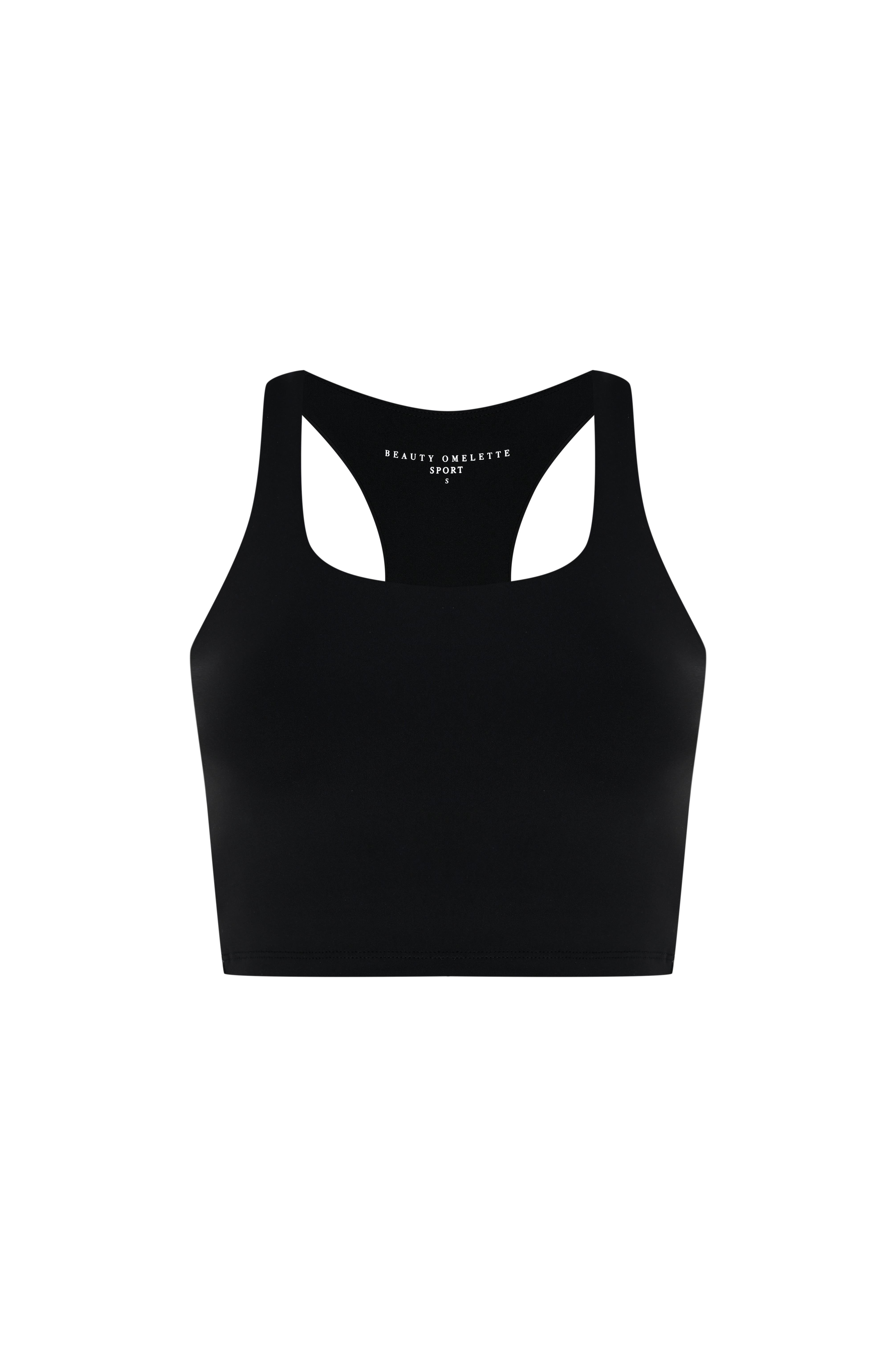 Siyah Comfort Halter Spor Bra