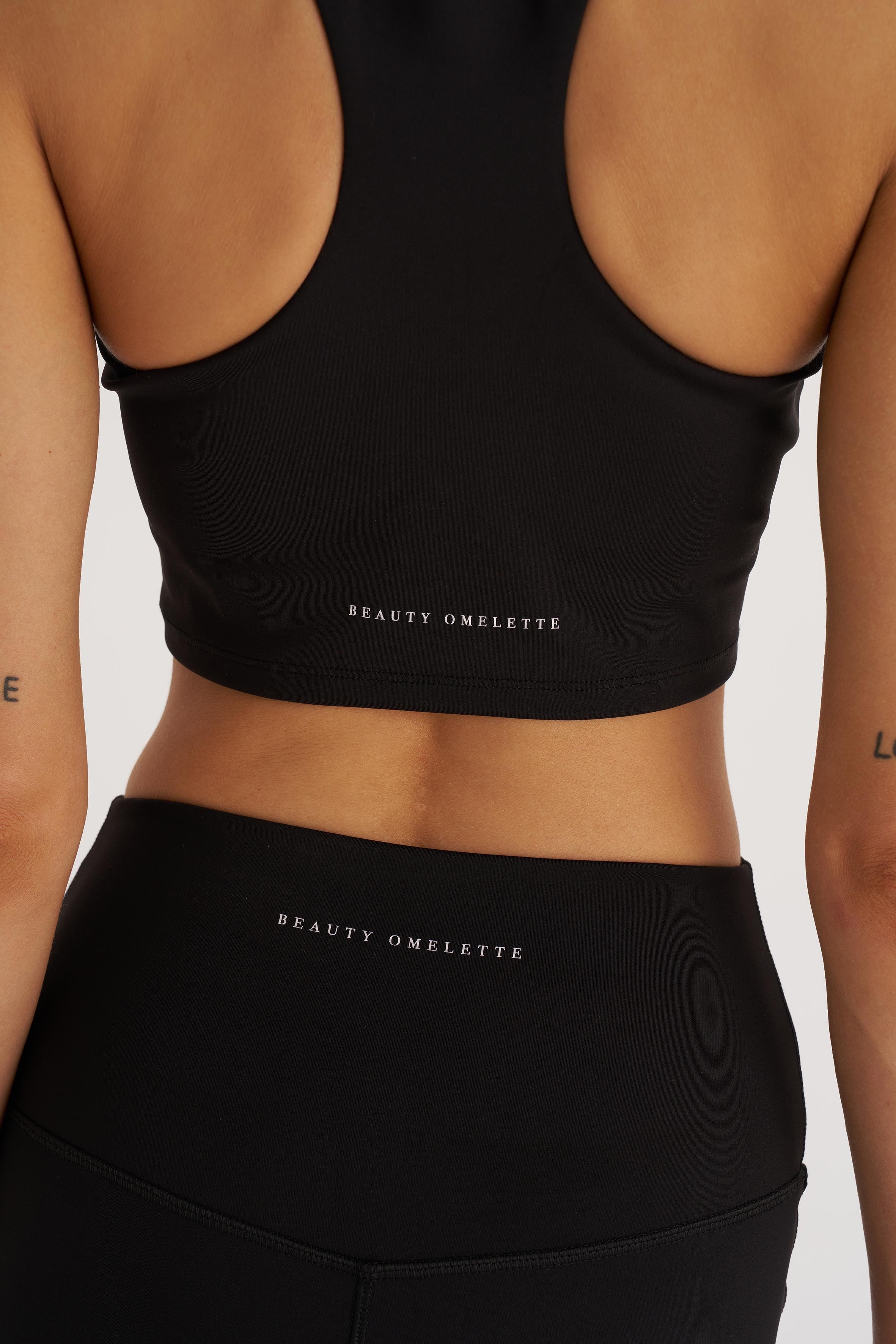 Siyah Comfort Halter Spor Bra