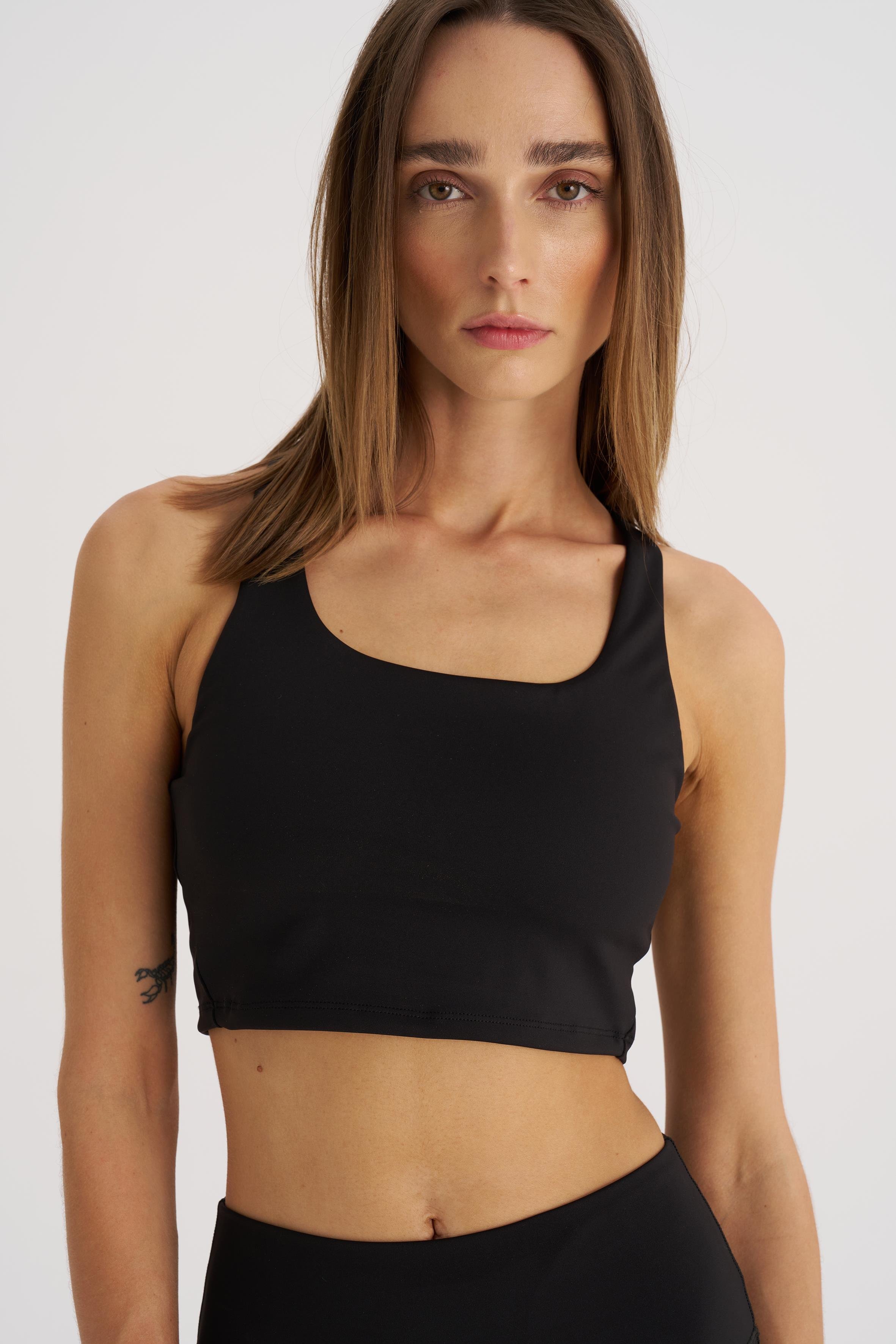 Siyah Comfort Halter Spor Bra