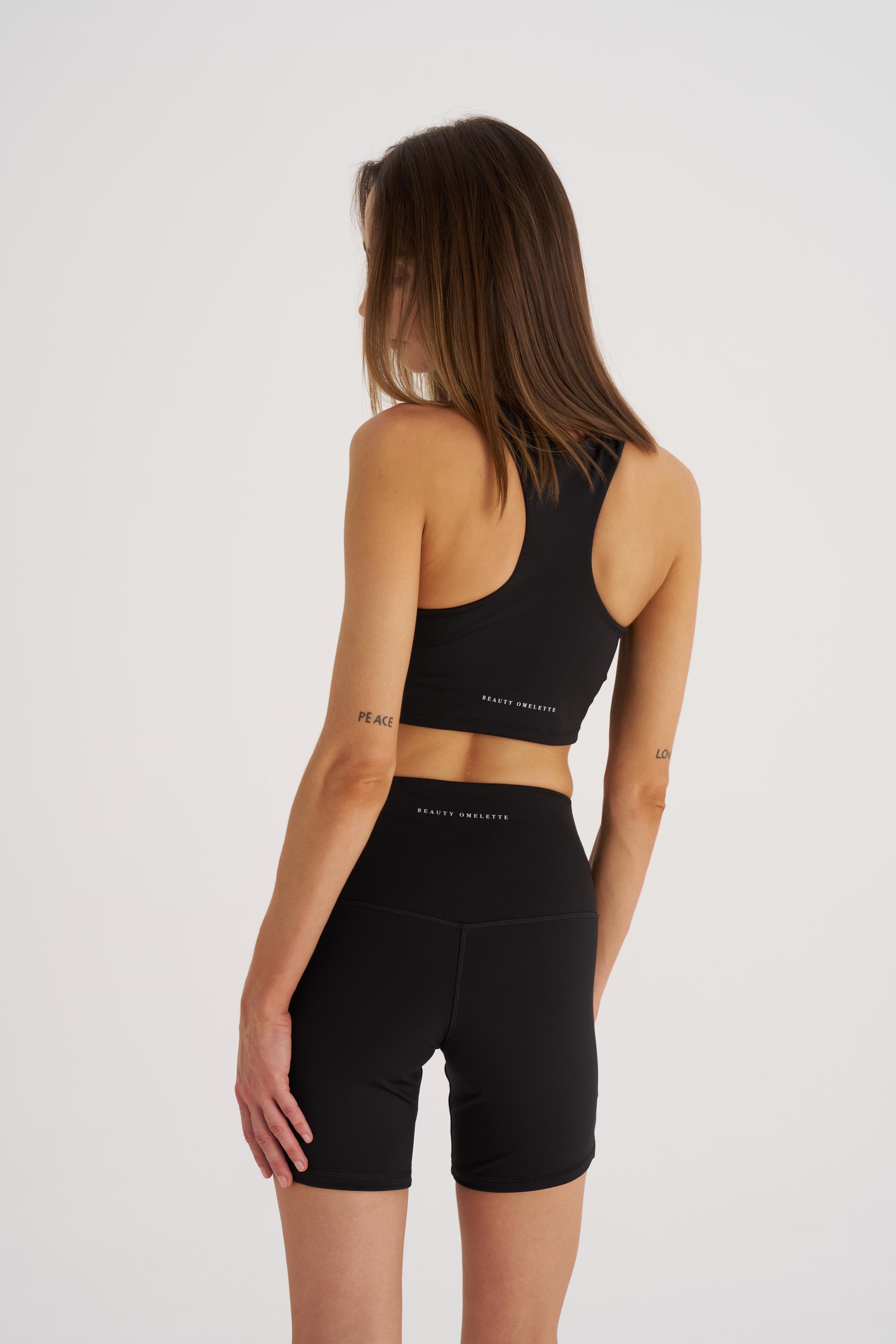 Siyah Comfort Kısa Spor Tayt