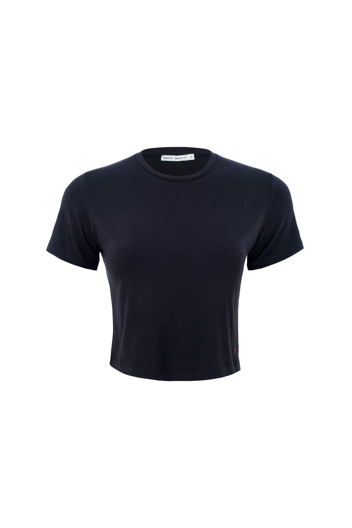 Siyah Cropped T-shirt