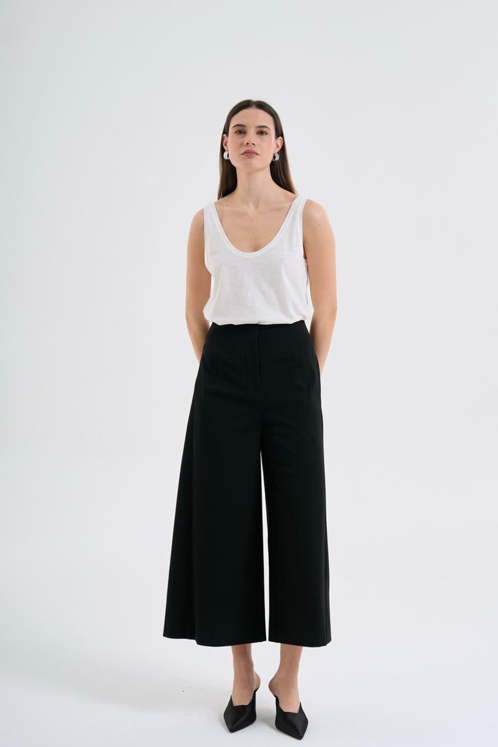 Siyah Culotte Pantolon