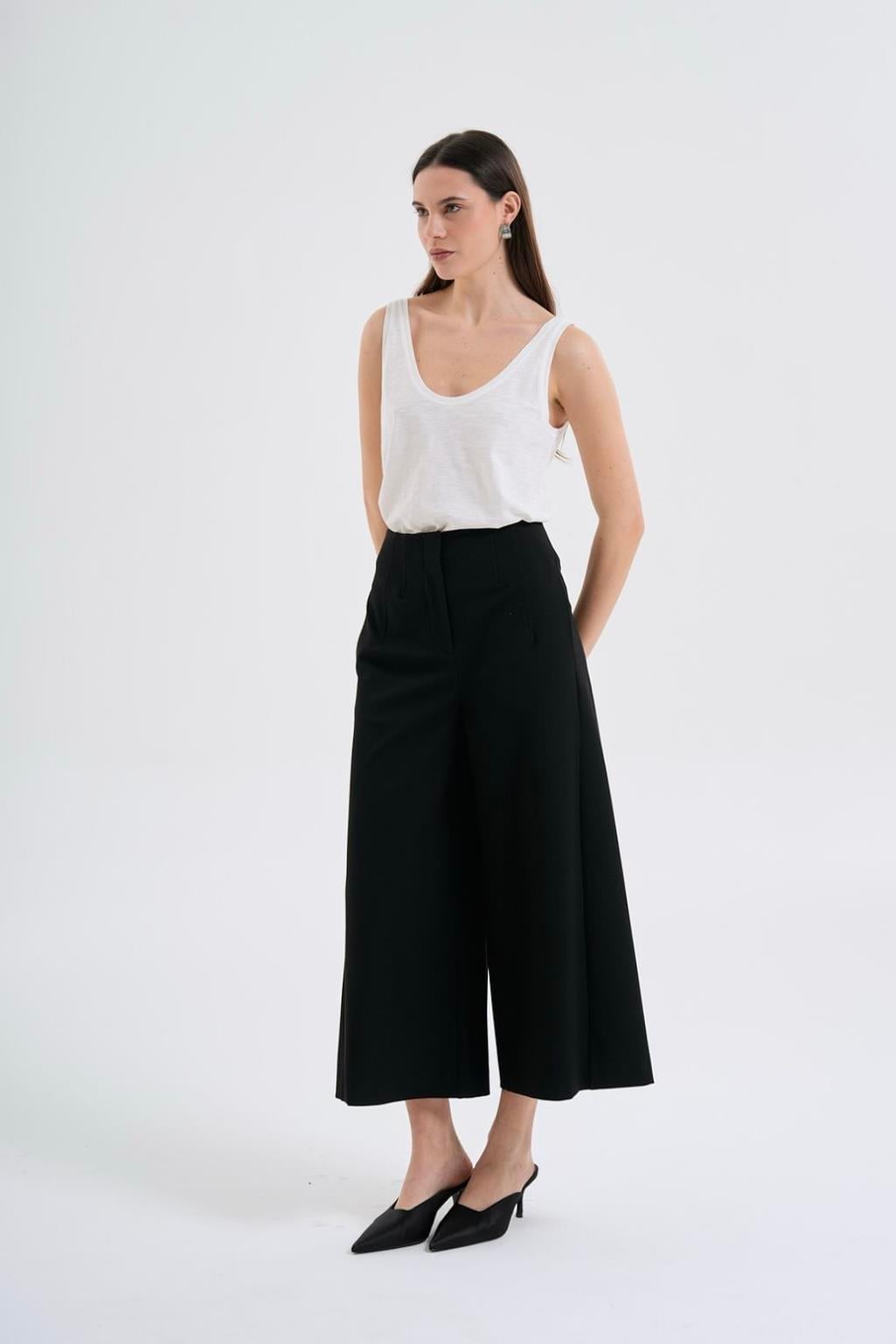 Siyah Culotte Pantolon