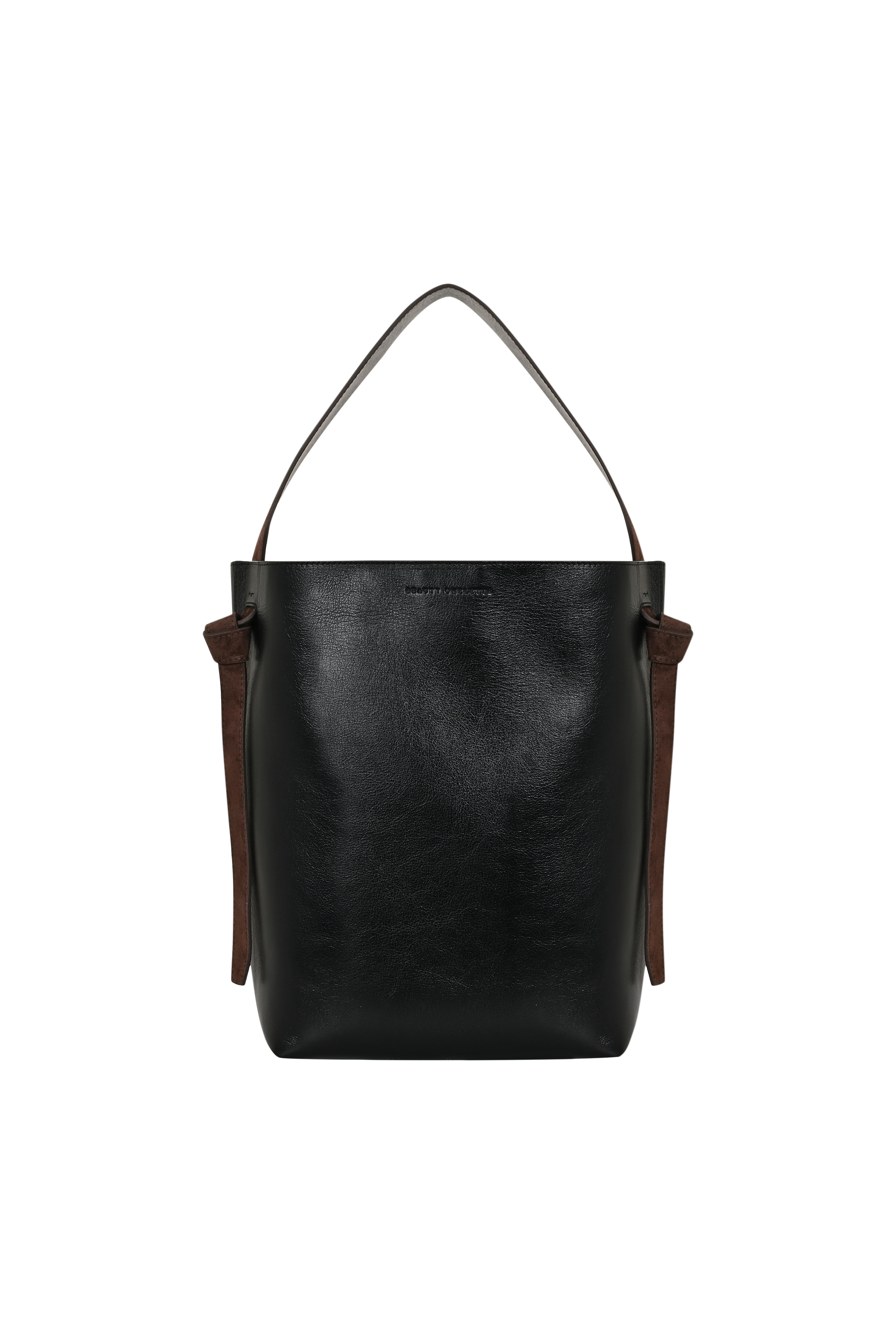 Siyah Deri Büyük Kova Çanta