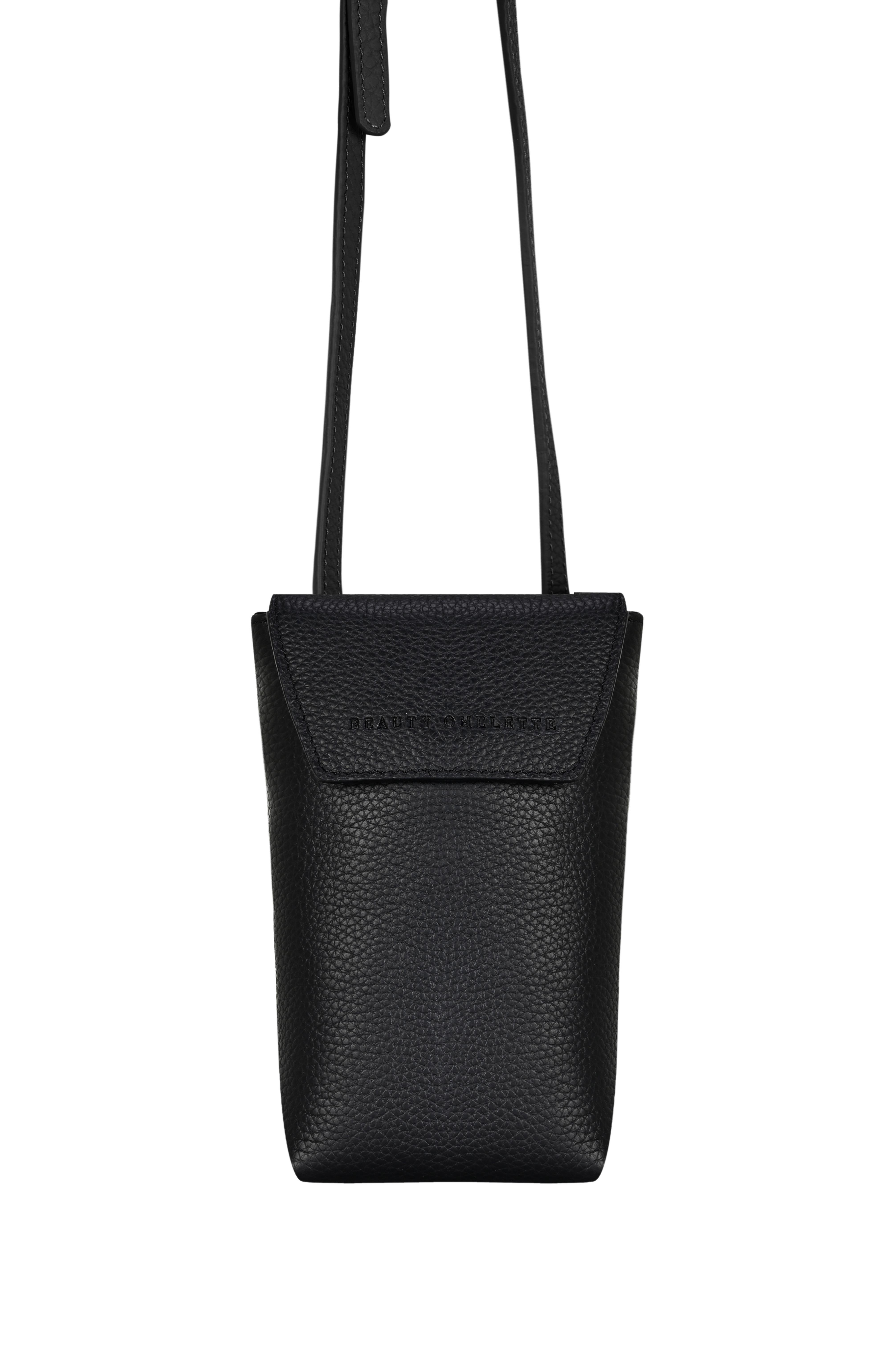 Siyah Deri Mini Çapraz Askılı Çanta