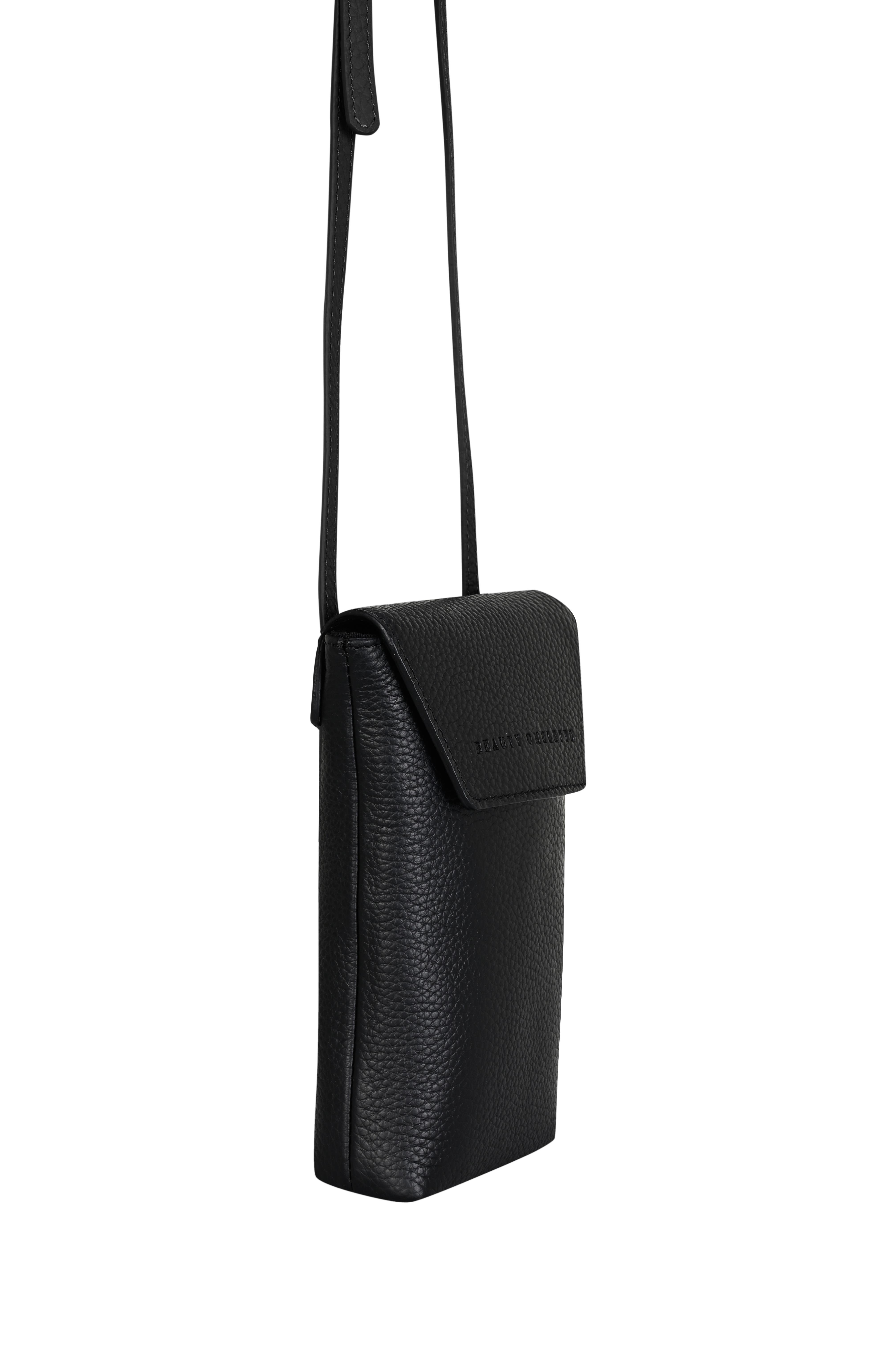 Siyah Deri Mini Çapraz Askılı Çanta