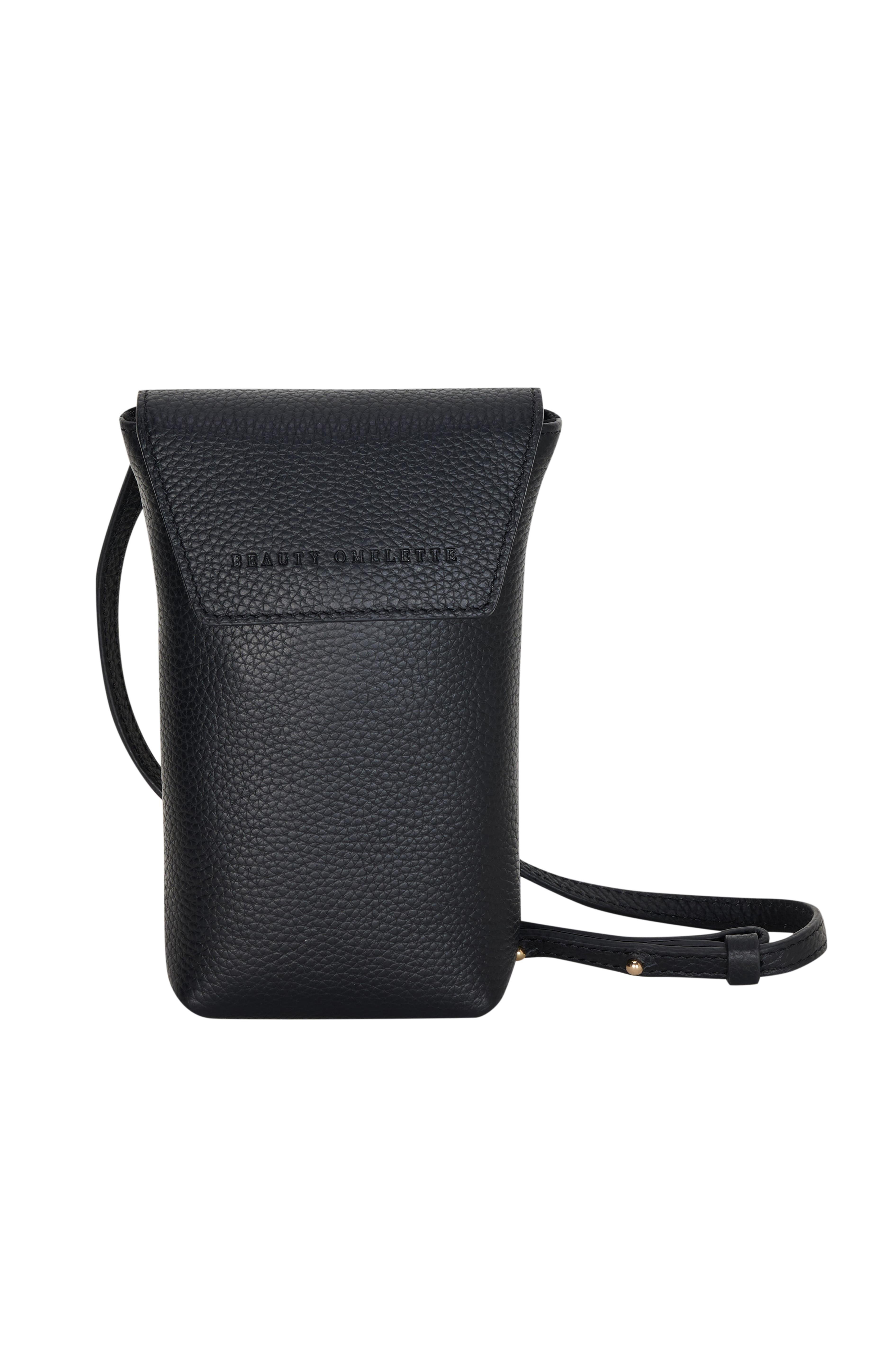 Siyah Deri Mini Çapraz Askılı Çanta