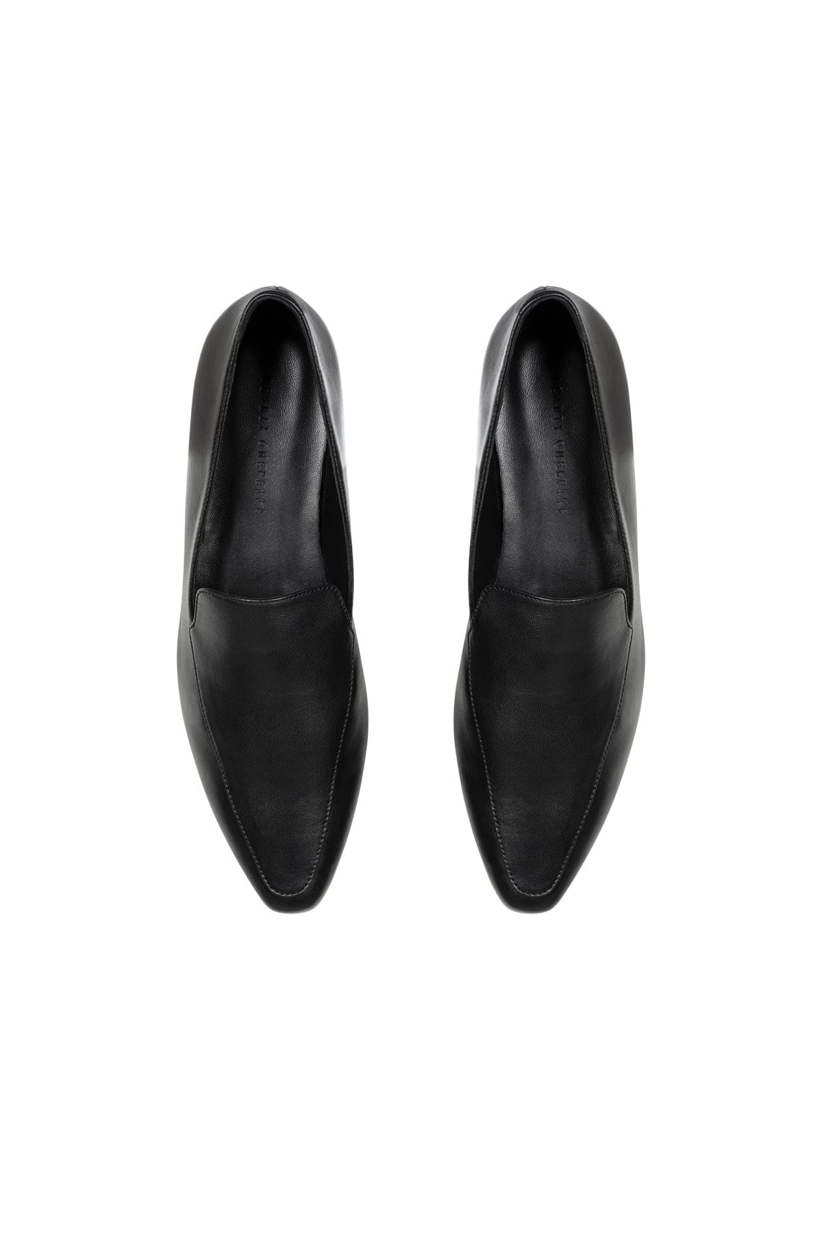 Siyah Dikiş Detaylı Sivri Loafer