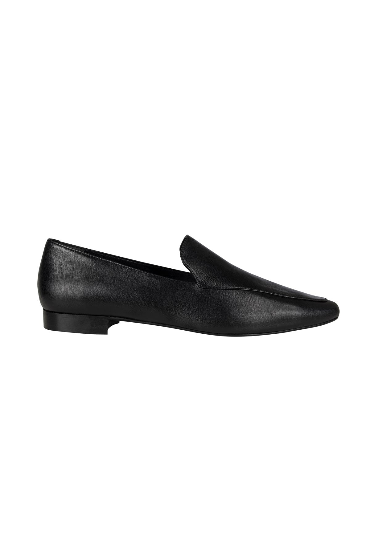 Siyah Dikiş Detaylı Sivri Loafer
