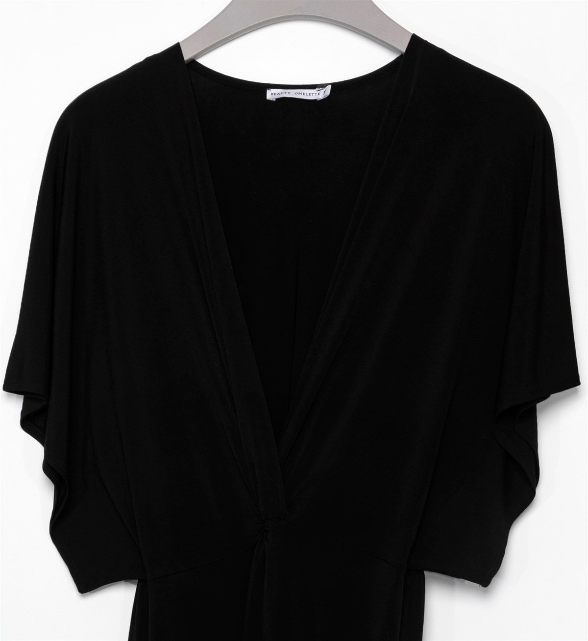 Siyah Drapeli Elbise