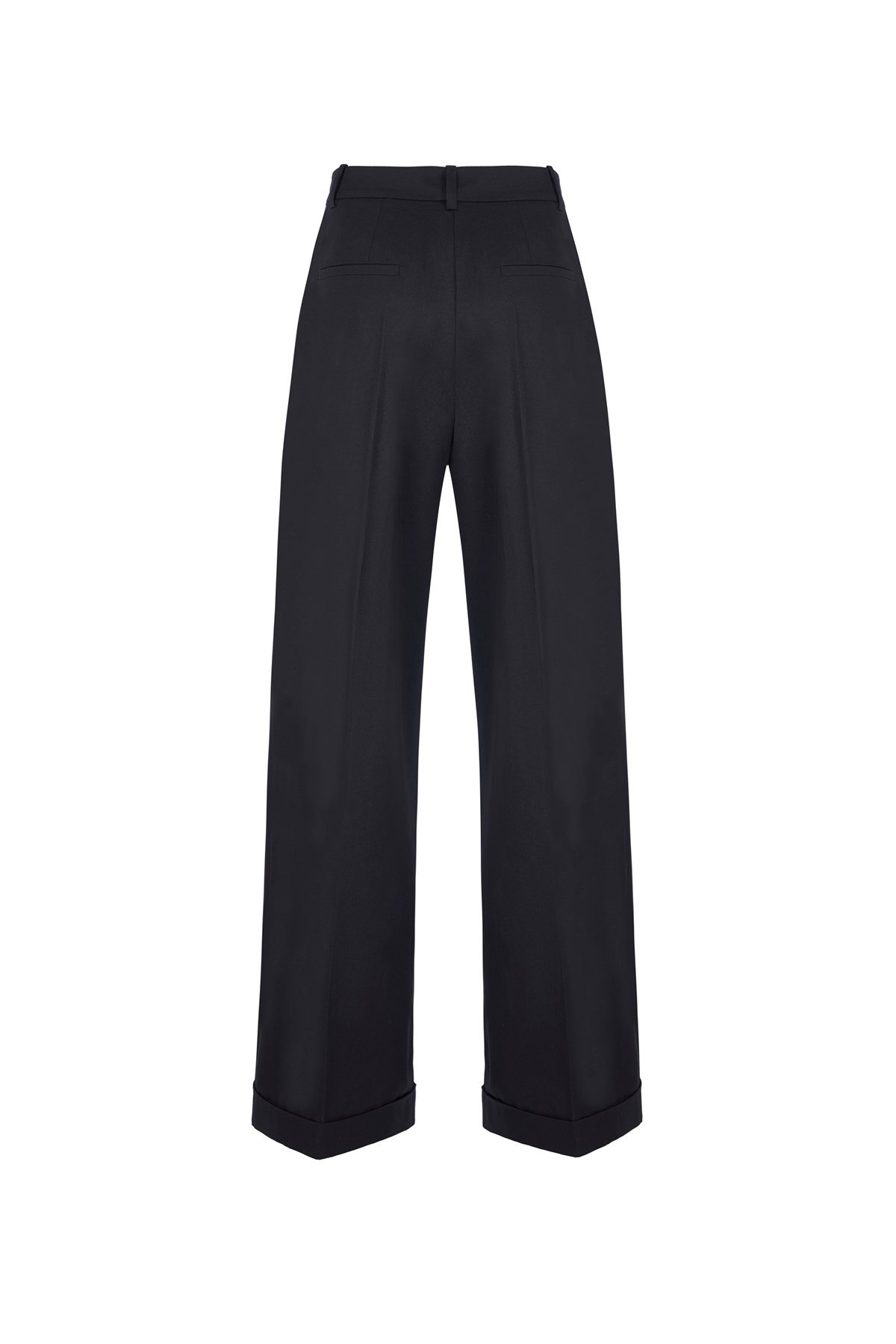 Siyah Duble Paça Full Length Koton Pantolon