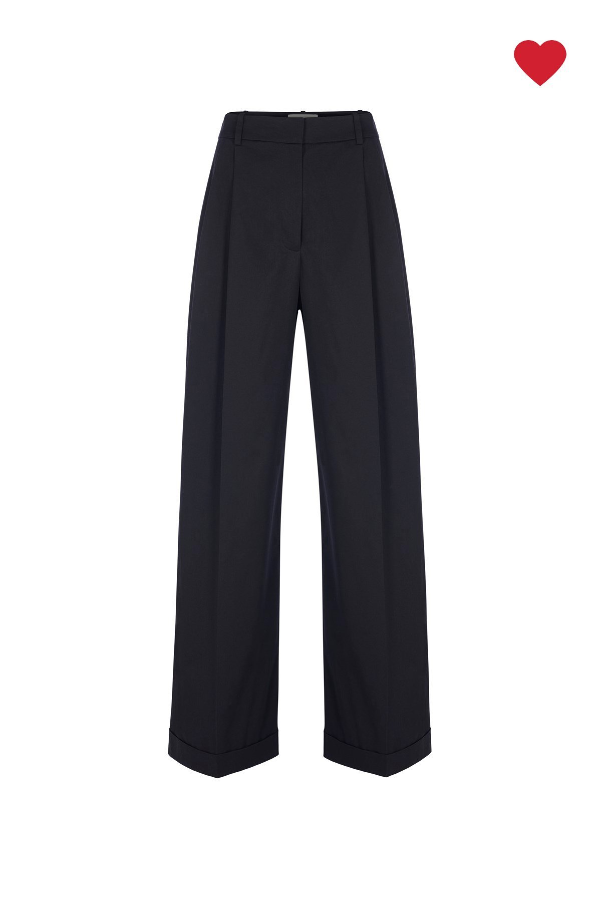 Siyah Duble Paça Full Length Koton Pantolon