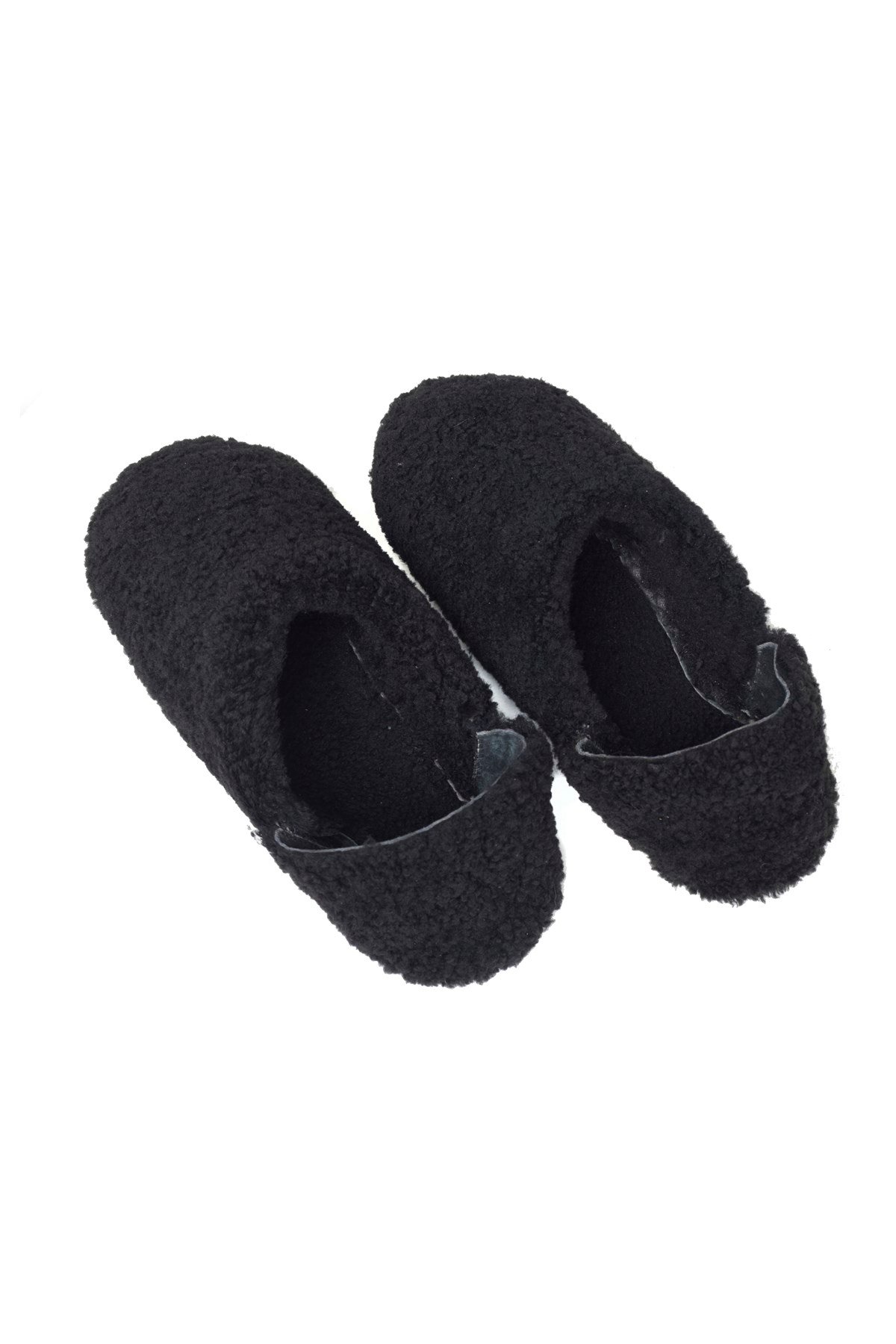 Siyah Furry Slippers