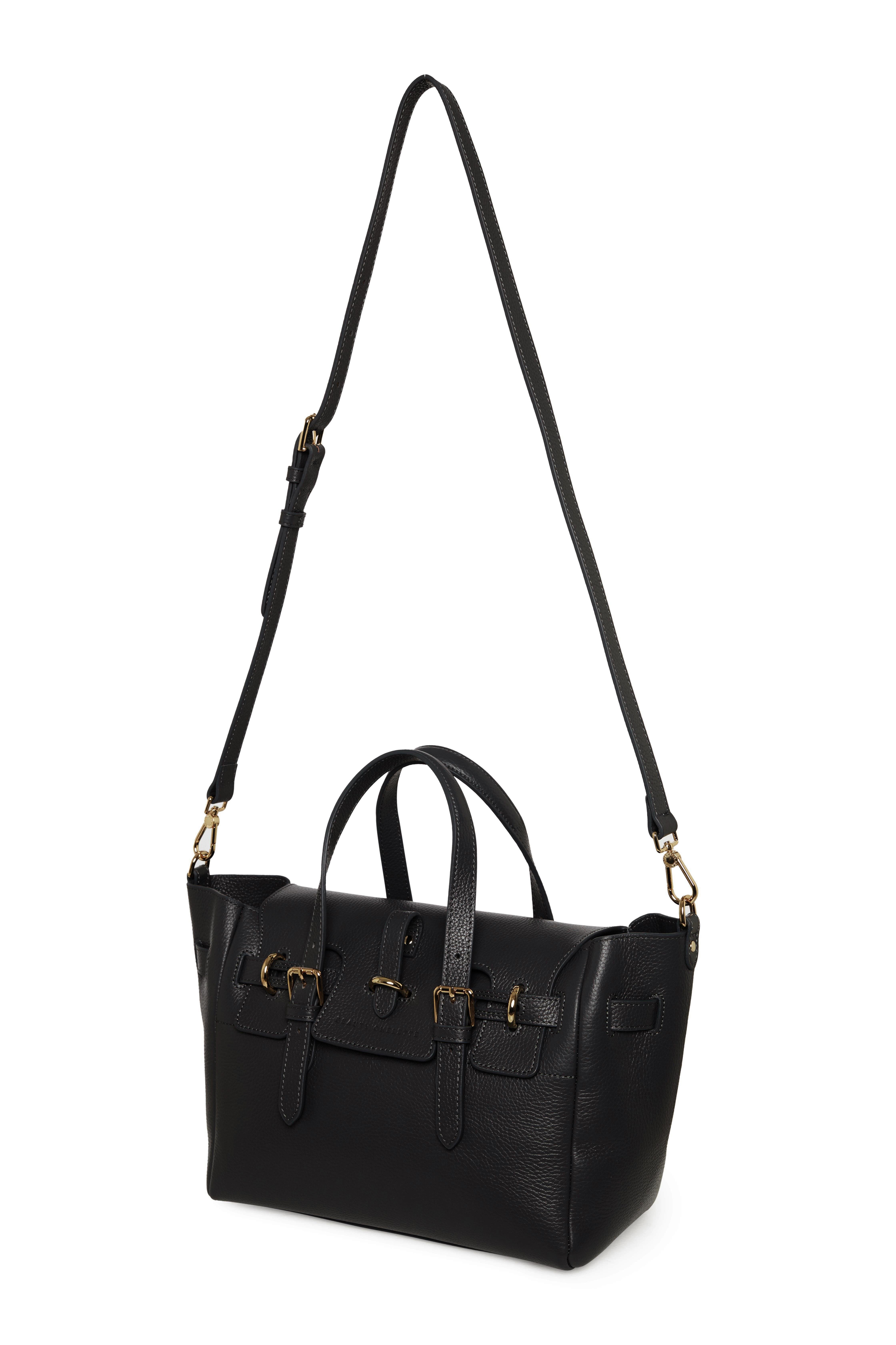 Siyah Gabrielle Floater Medium Bag Gold