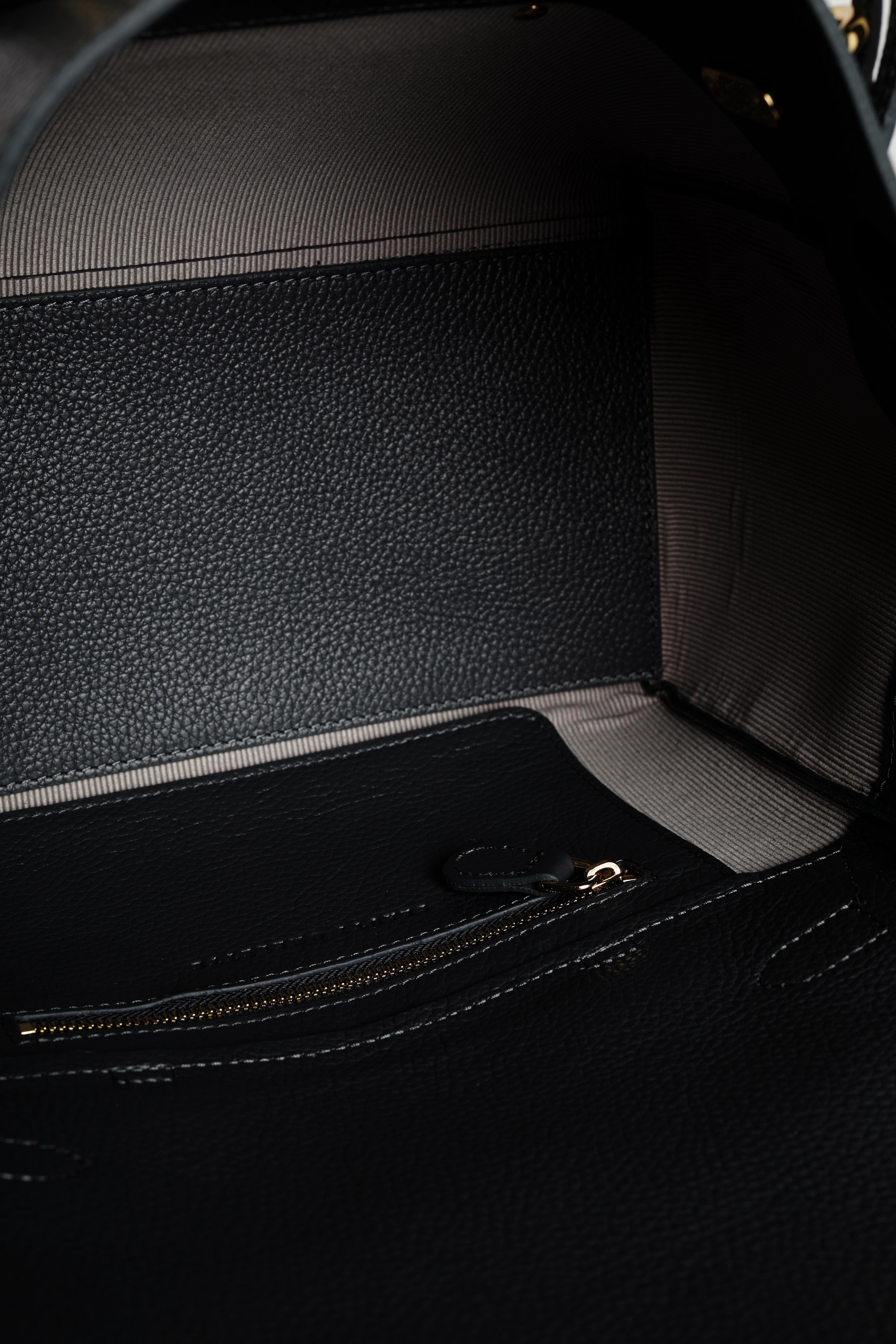 Siyah Gabrielle Floater Medium Bag Gold