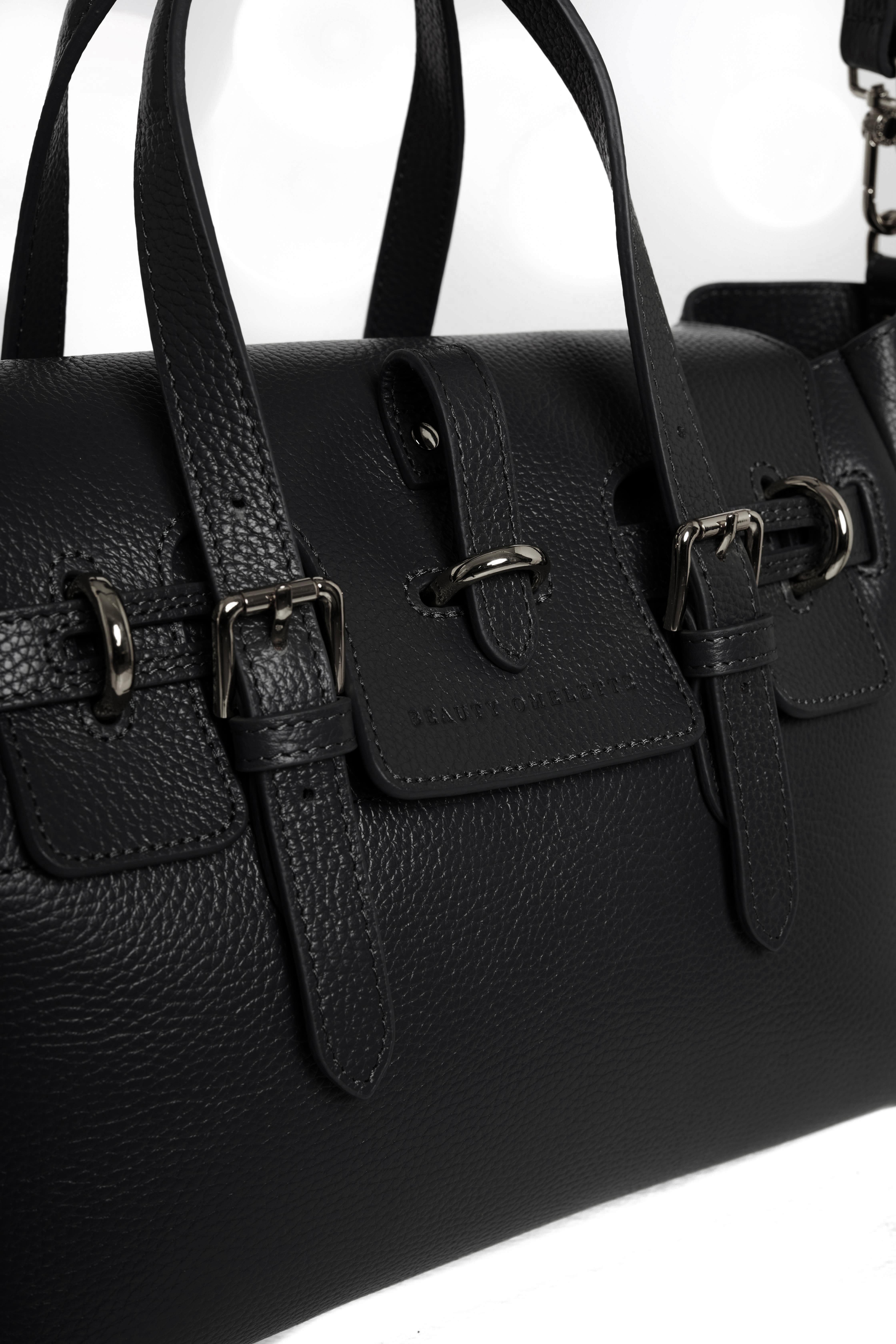 Siyah Gabrielle Floater Medium Bag Silver