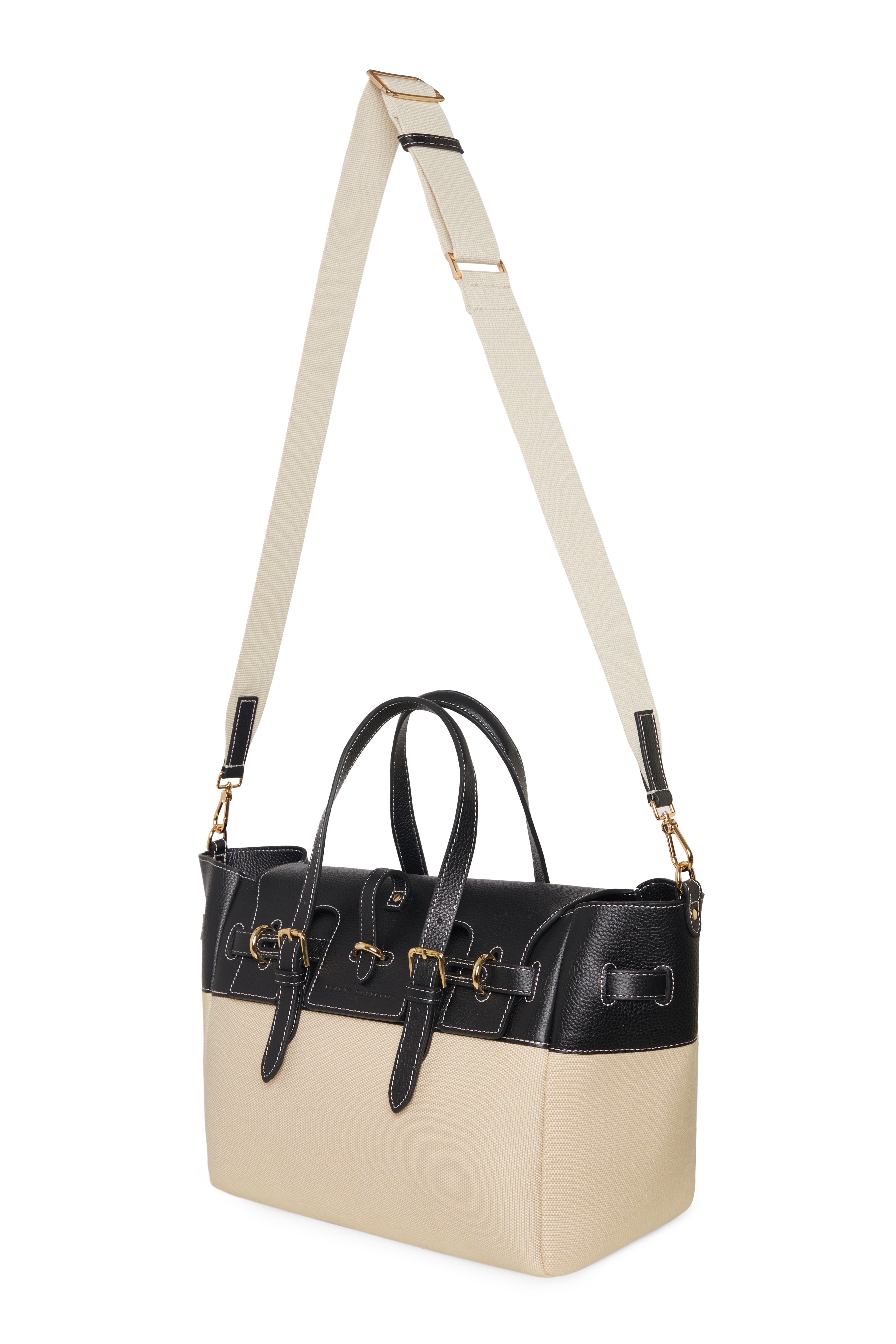 Siyah Gabrielle Kanvas Large Bag Gold