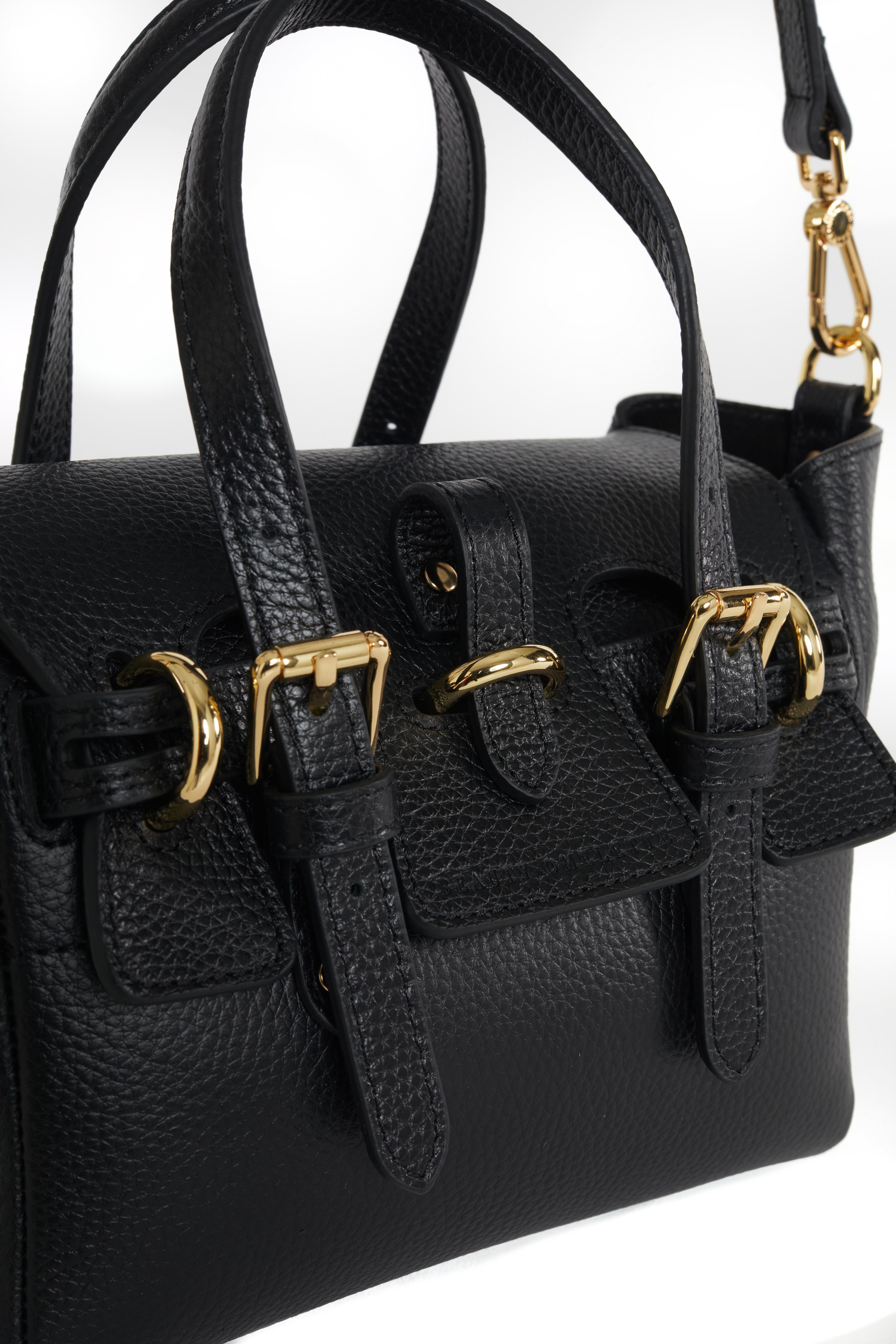 Siyah Gabriellle Floater Petite Bag Gold